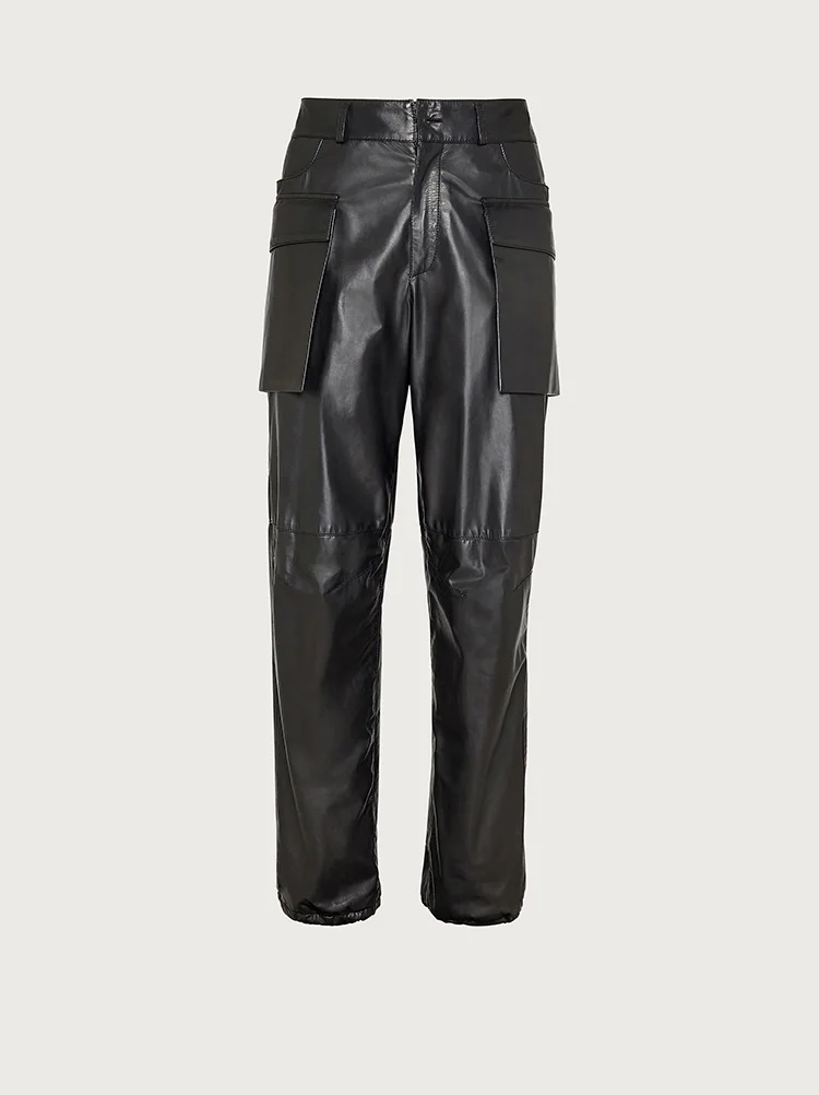 NAPPA LEATHER CARGO PANTS - 1