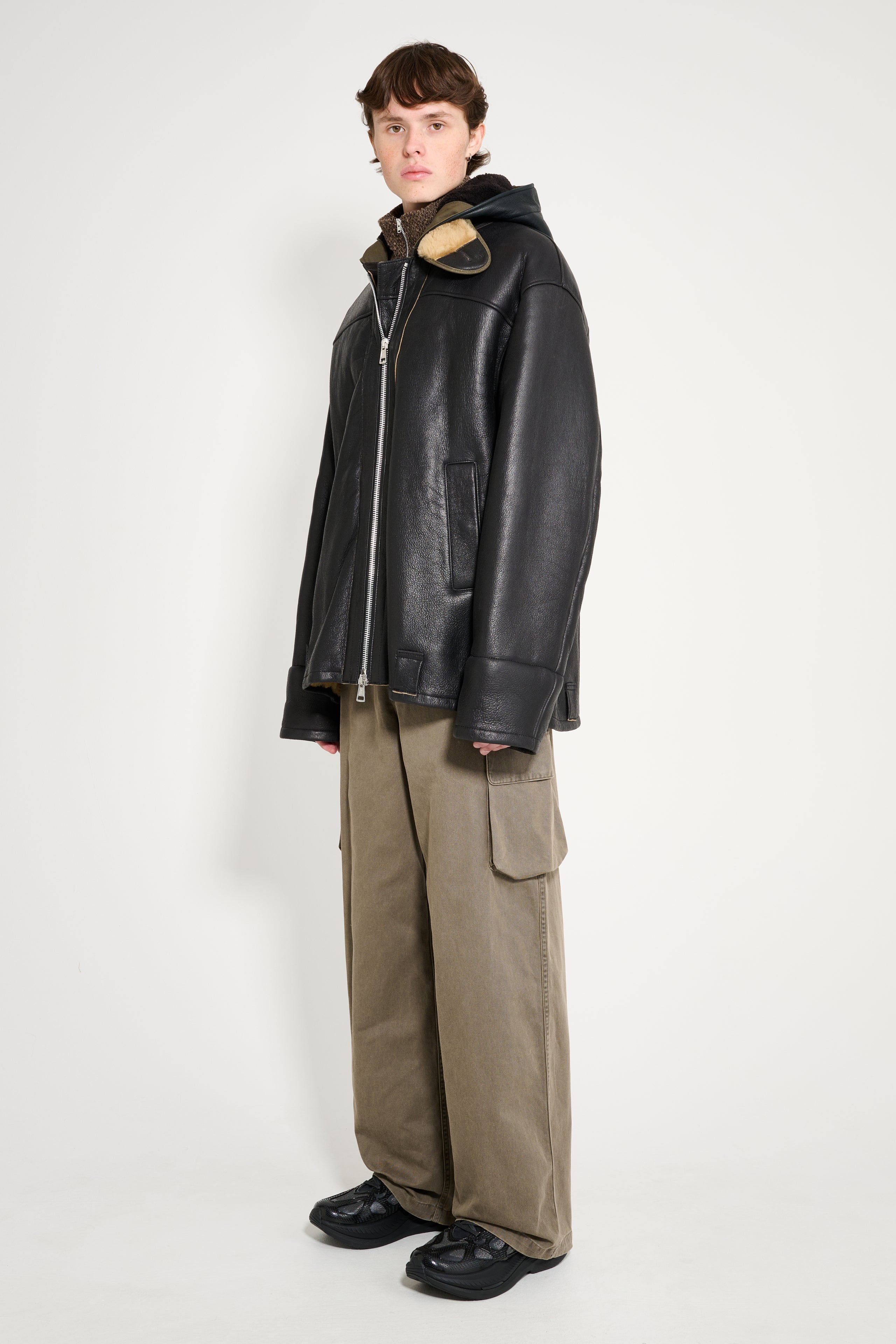 OUR LEGACY BLIZZARD JACKET NATURAL AVIATOR SHEARLING - 10