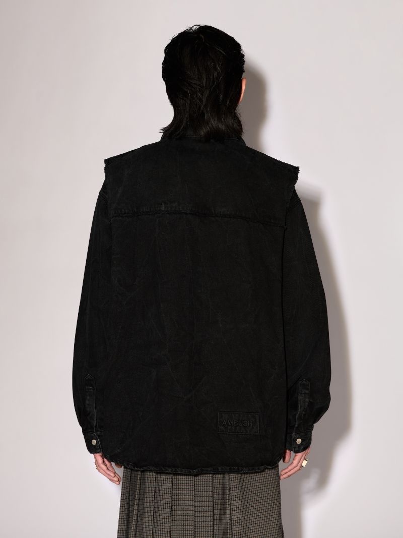 LAYERED DENIM SHIRT - 2