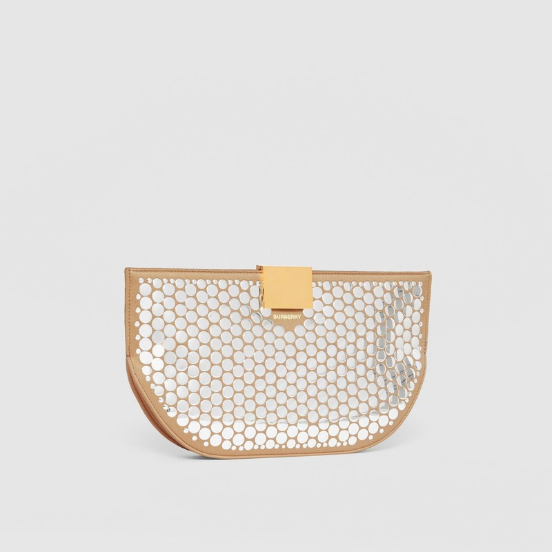 Burberry Embellished Silk Olympia Clutch outlook