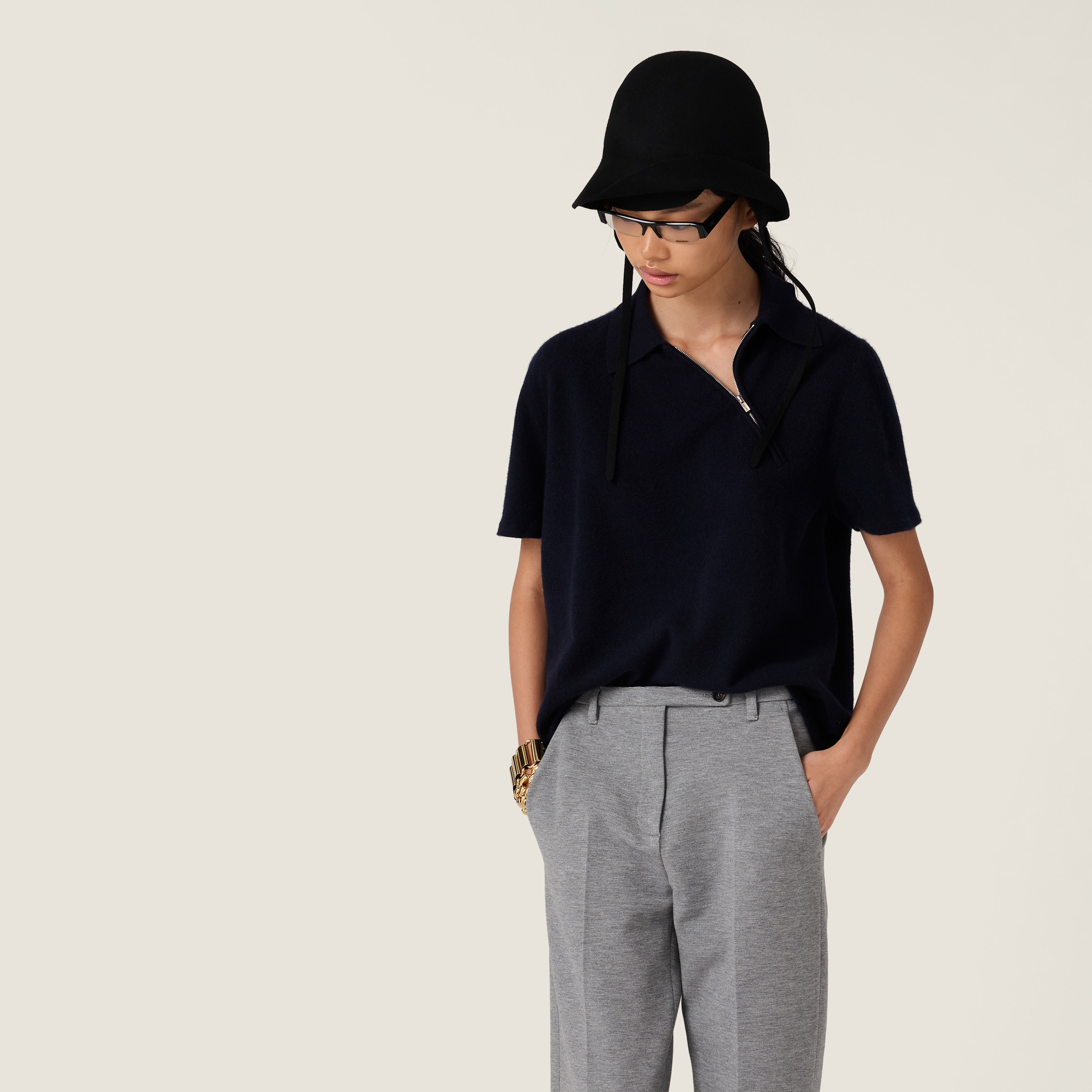 Cashmere polo shirt - 6
