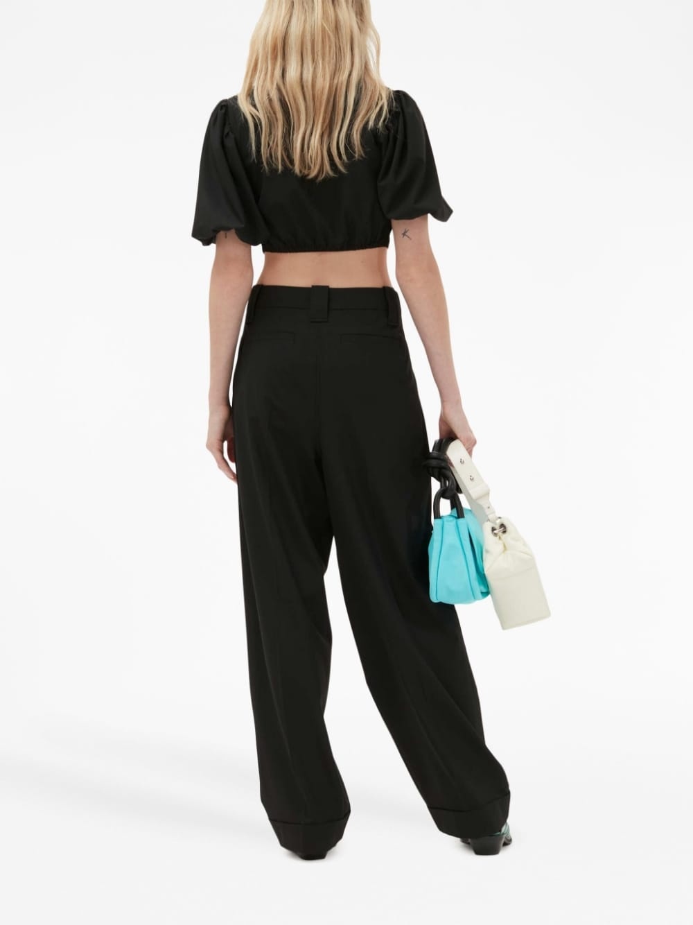 wide-leg tailores trousers - 3