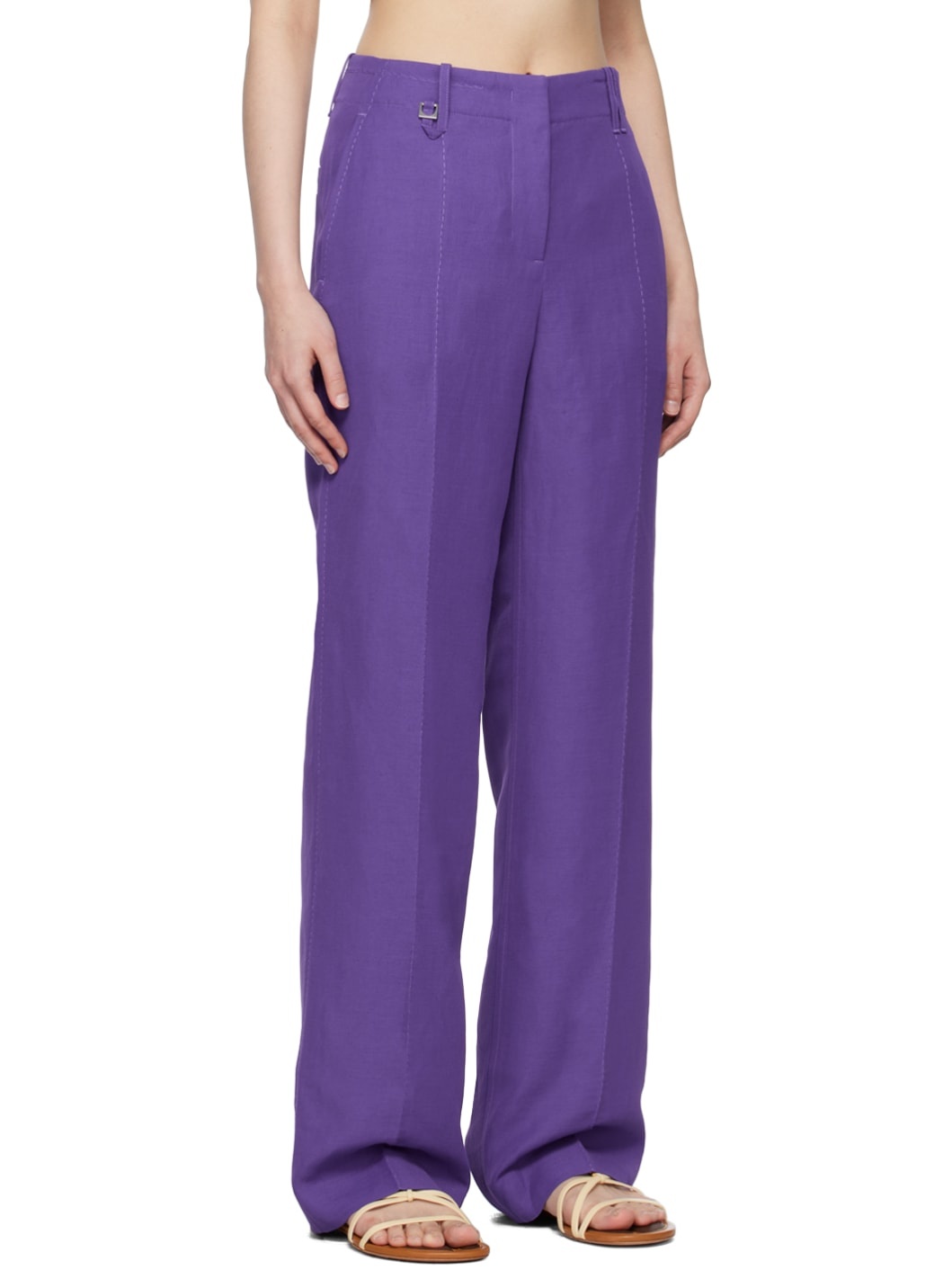 Purple Le Raphia 'Le Pantalon Cordao' Trousers - 2