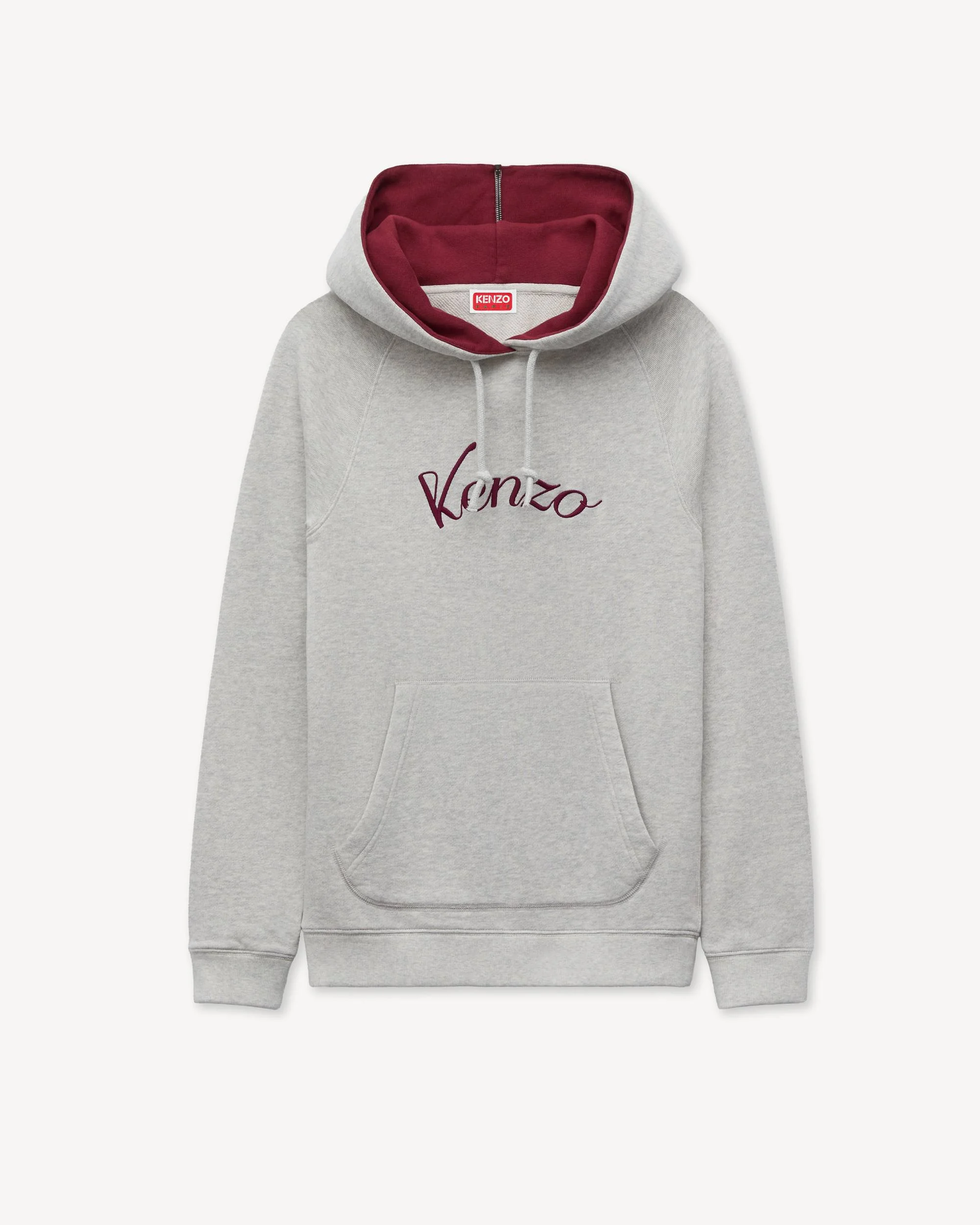 'KENZO Varsity' embroidered skinny hoodie in cotton - 1