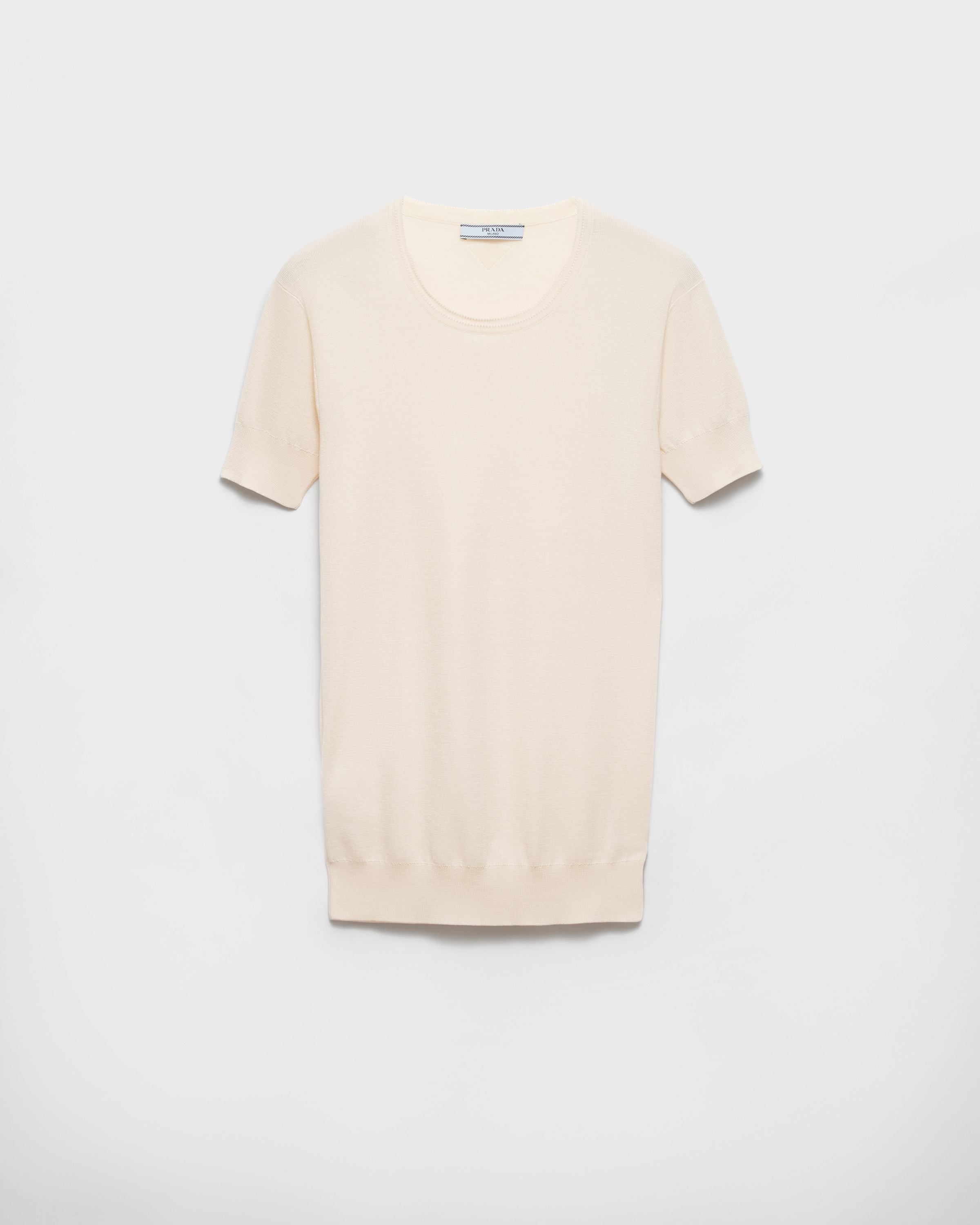 Silk and cotton crew-neck sweater - 1
