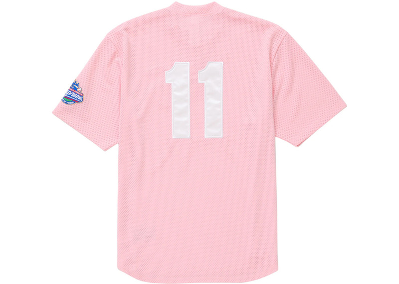 Supreme Supreme S Logo Baseball Henley (SS25) Pink outlook