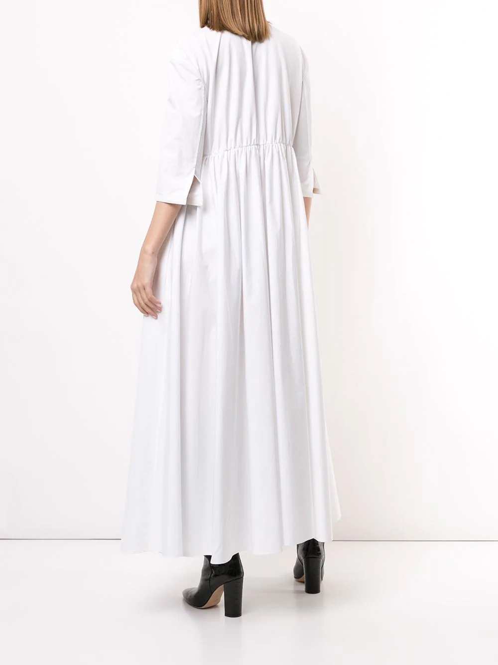 gathered shirt dress - 4