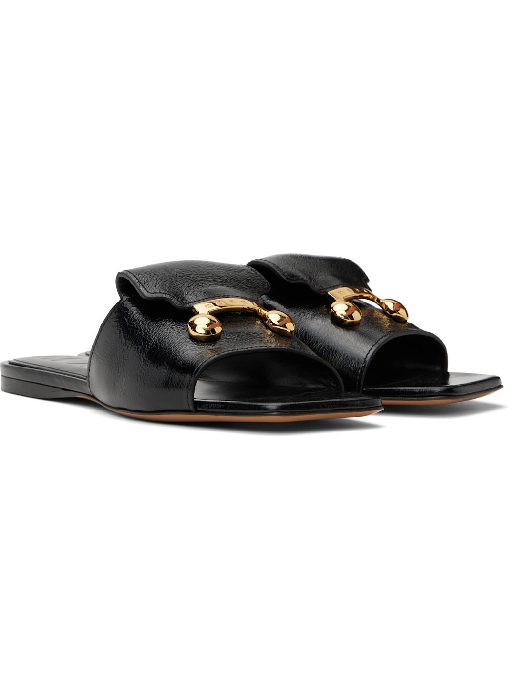 Black Leather Trunkaroo Sandals - 4