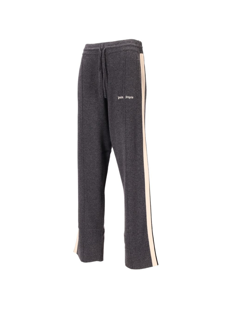 logo stripe knit trousers 4
