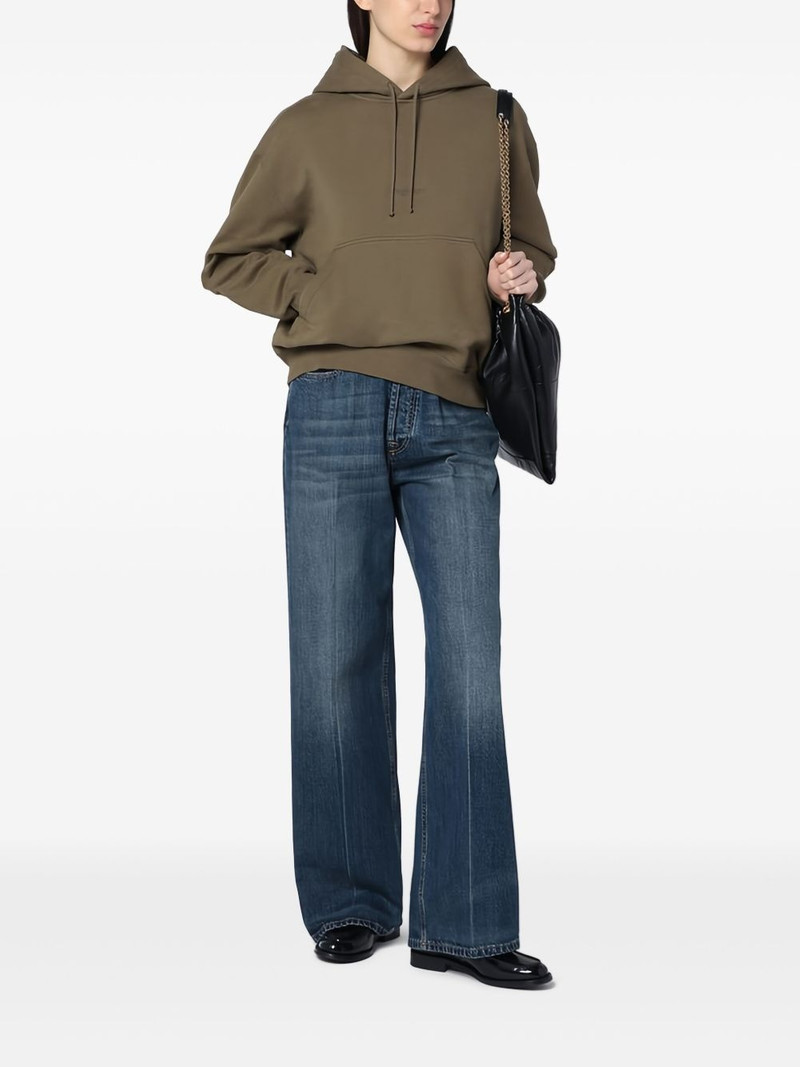 SAINT LAURENT logo-embroidered hoodie outlook