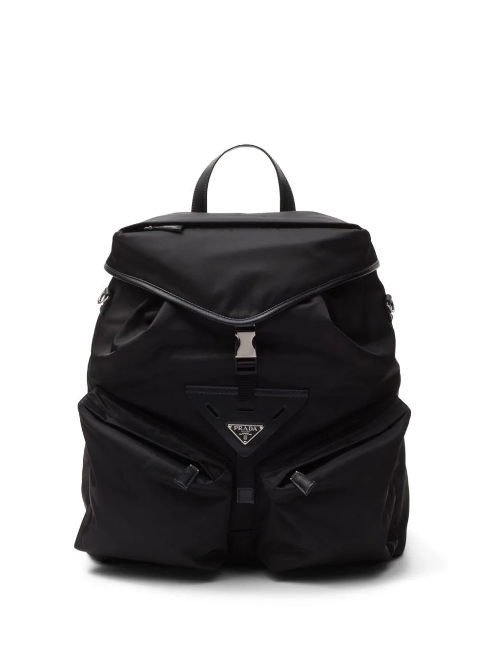 Re-Nylon leather-trimmed backpack - 1
