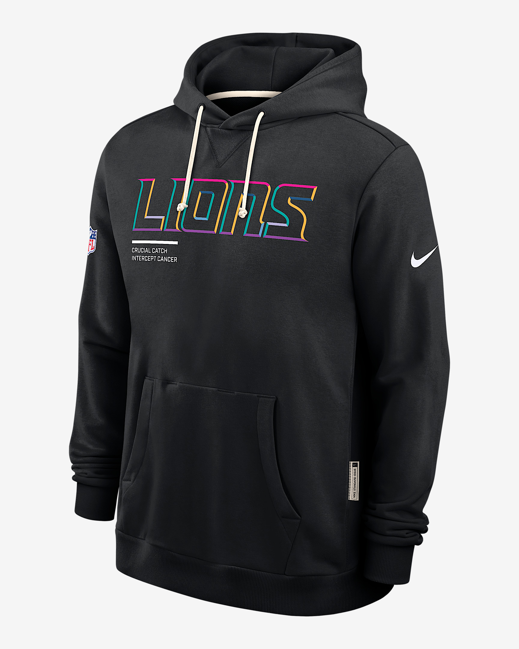 Detroit Lions Crucial Catch Sideline Men's Nike Dri-FIT NFL Pullover Hoodie - 1