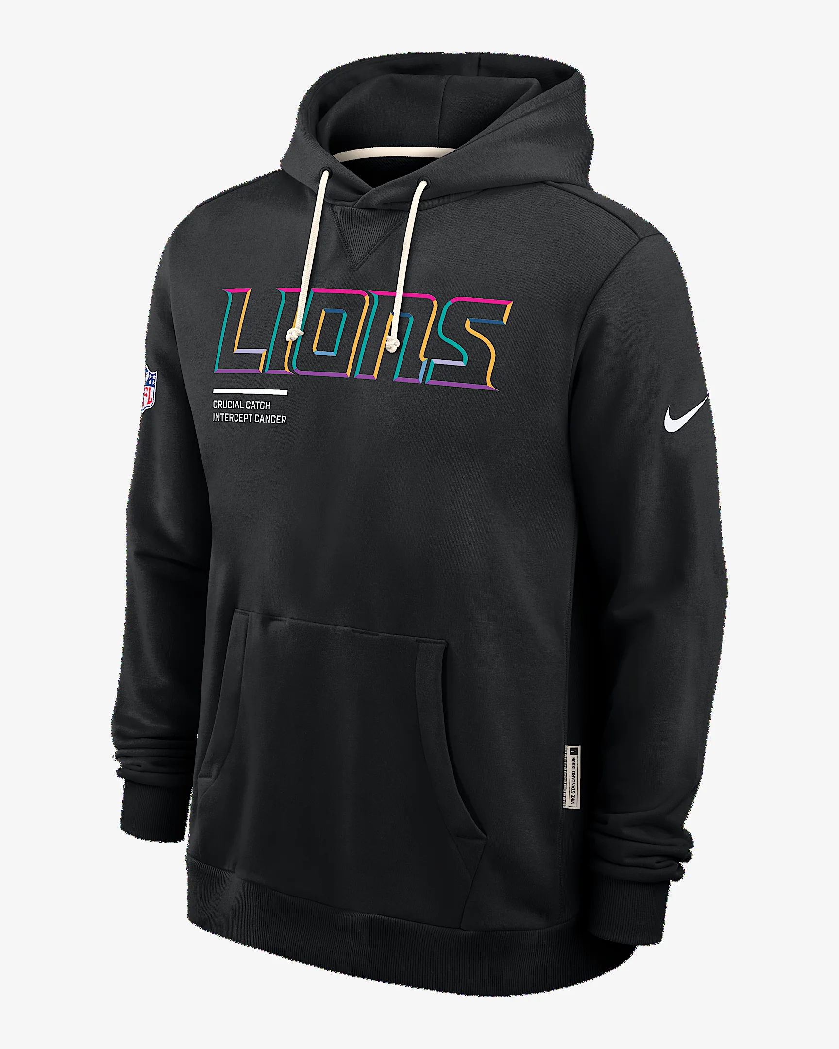 Detroit Lions Crucial Catch Sideline Men's Nike Dri-FIT NFL Pullover Hoodie - 1