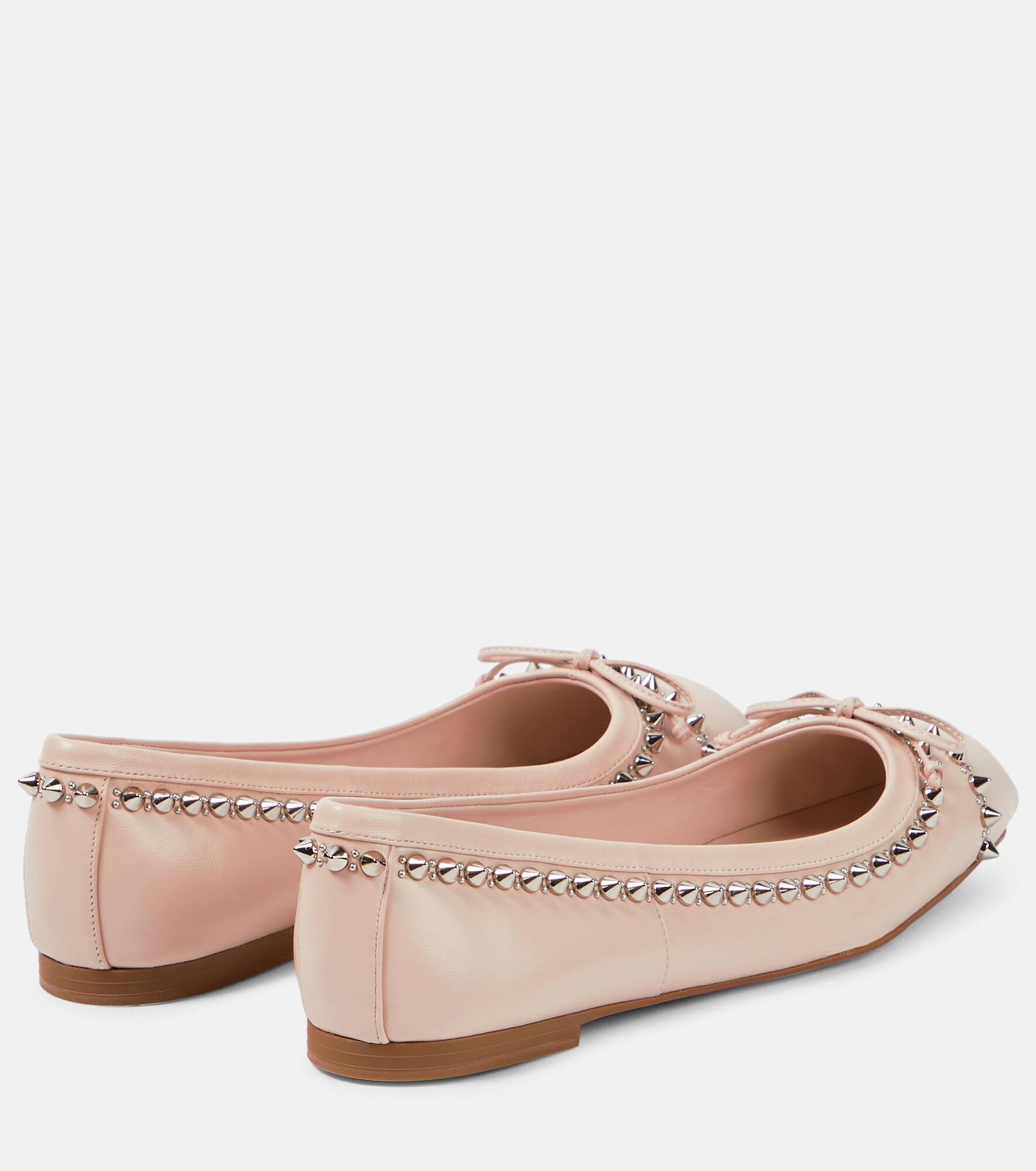 Mamadrague spiked leather ballet flats - 3