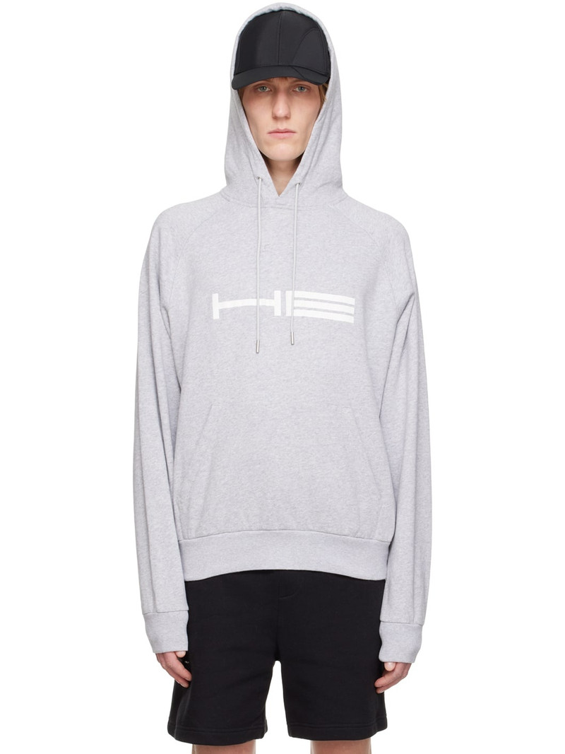 Gray Cracked Print Hoodie 1