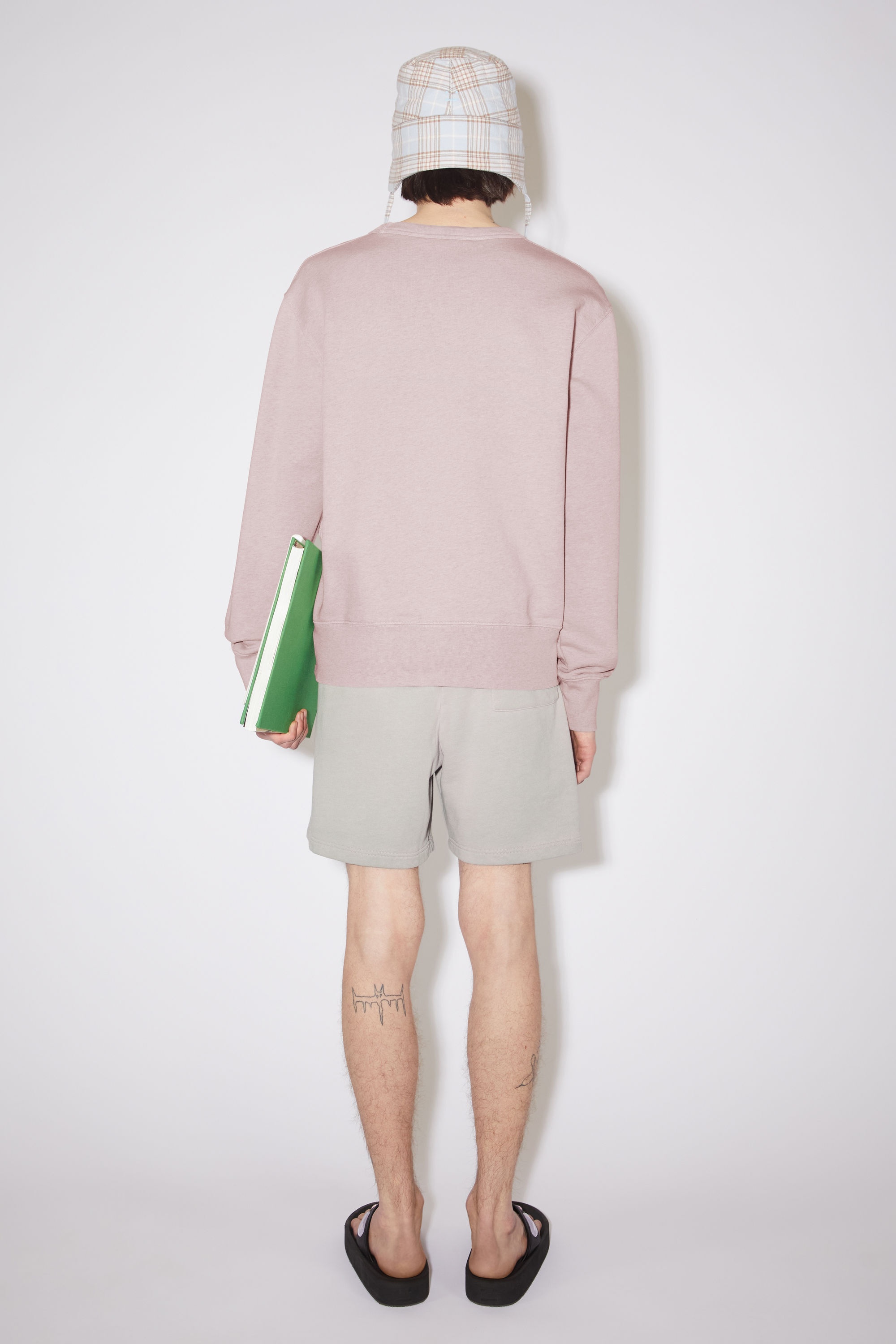 Crew neck sweatshirt - Violet pink melange - 3