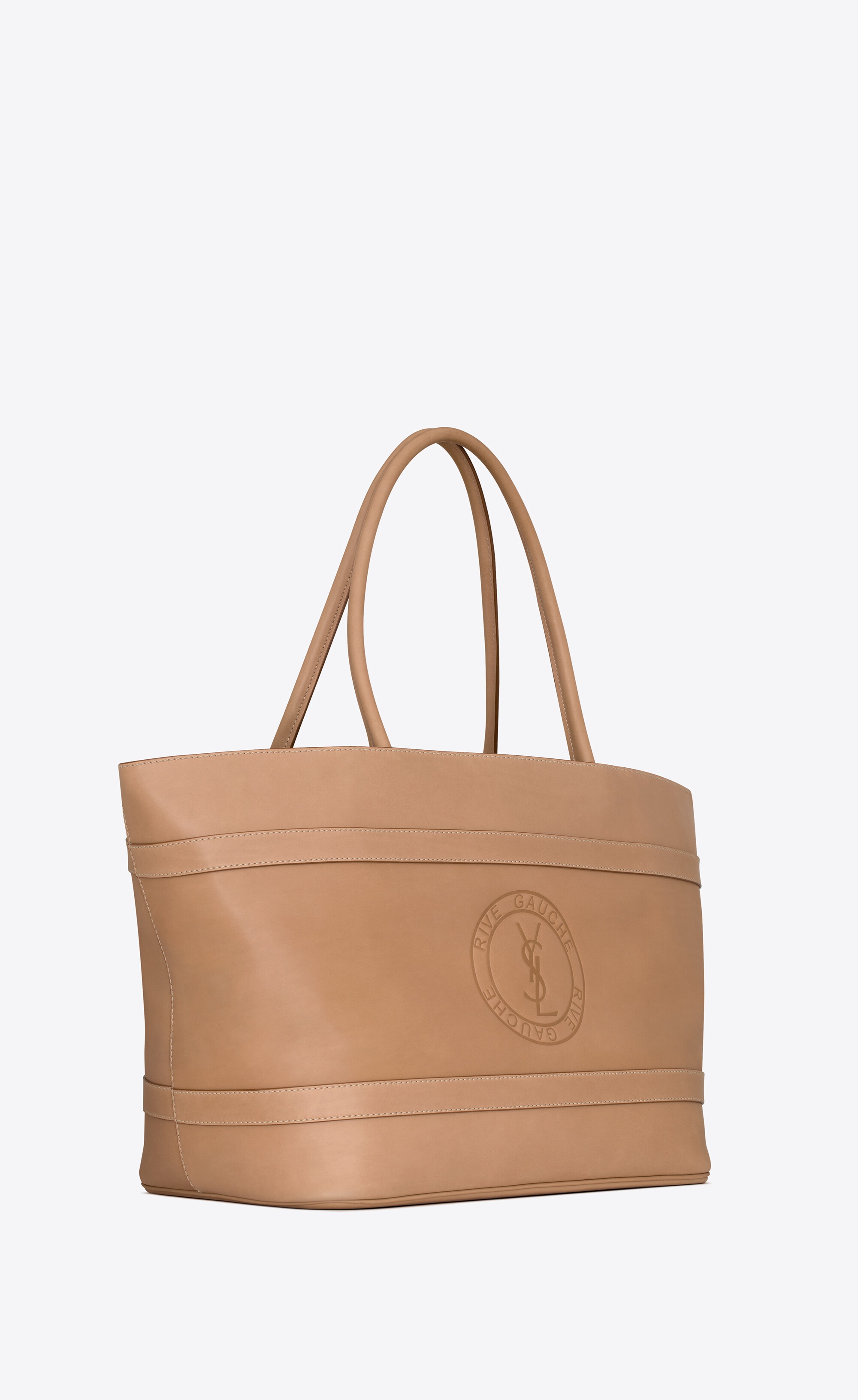 rive gauche tote bag in vegetable-tanned leather - 5