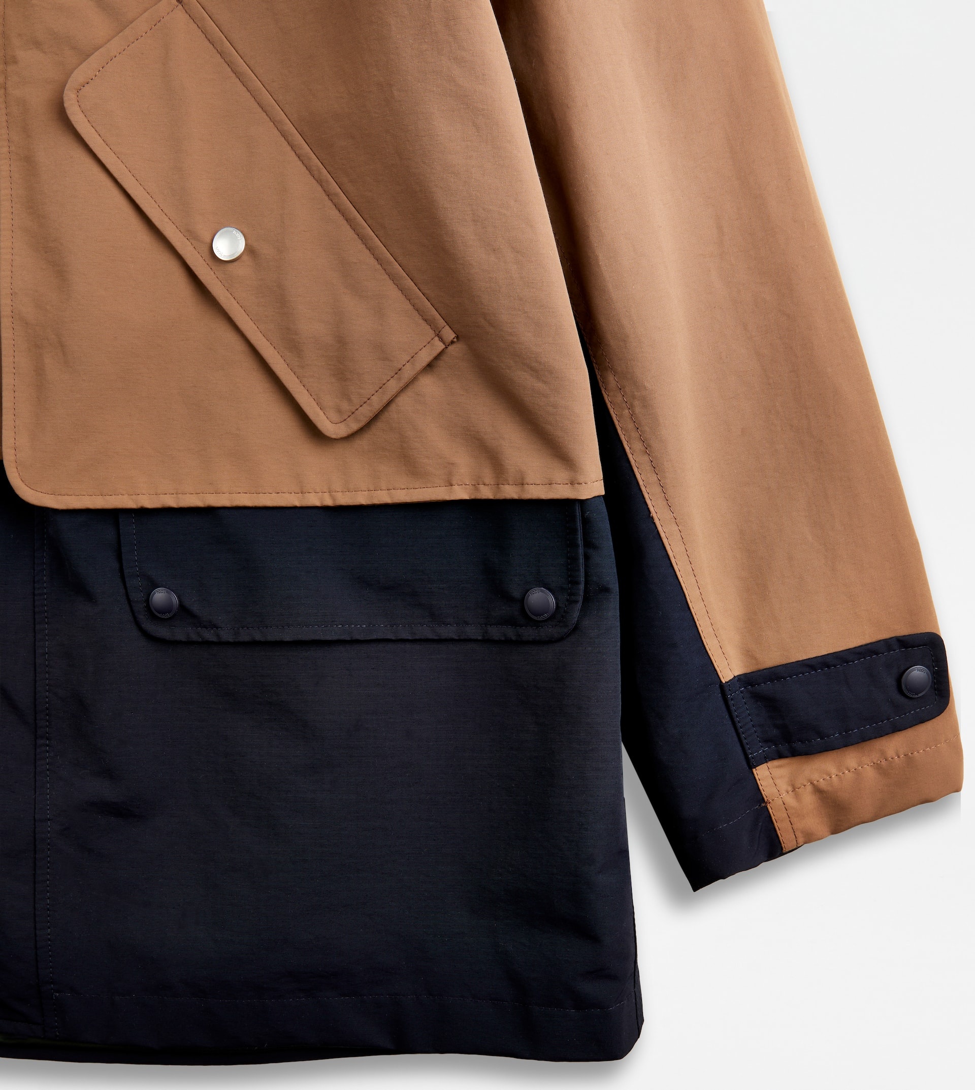 COLOR BLOCK PARKA - BROWN, BLUE - 10