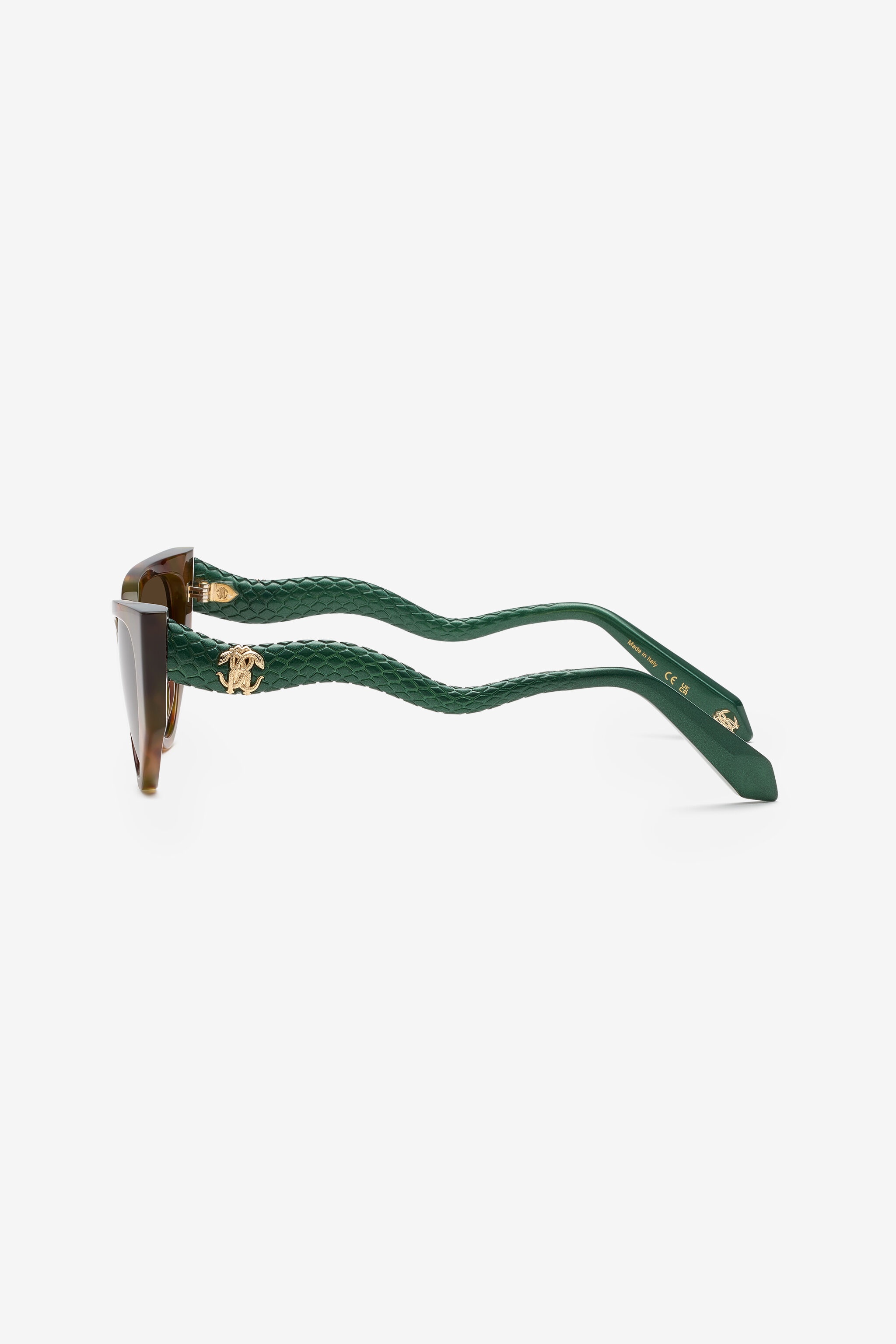 Cat-eye shape sunglasses with scale effect temples - 4