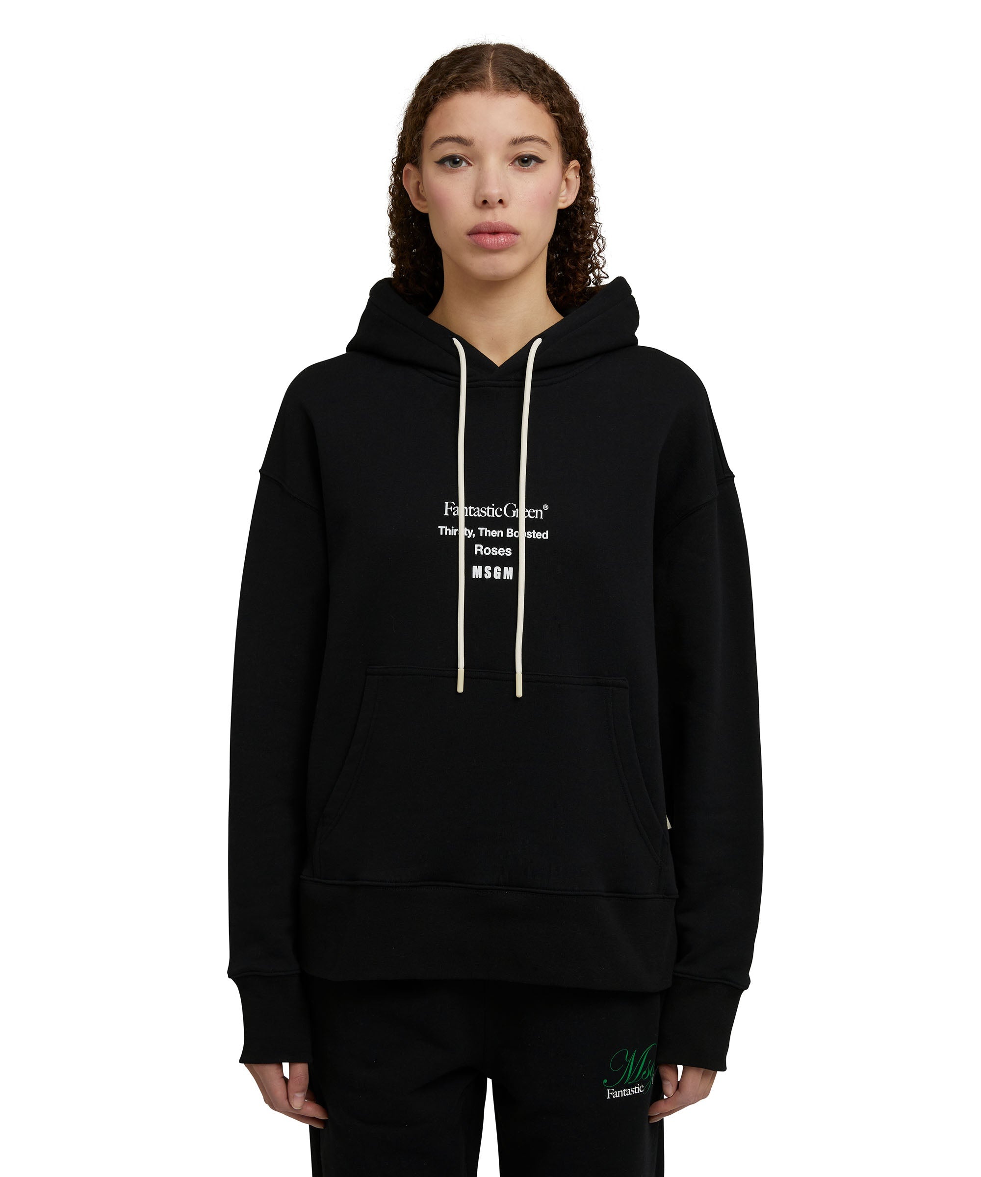 Organic cotton hooded sweatshirt from the MSGM Fantastic Green Capsule - 6