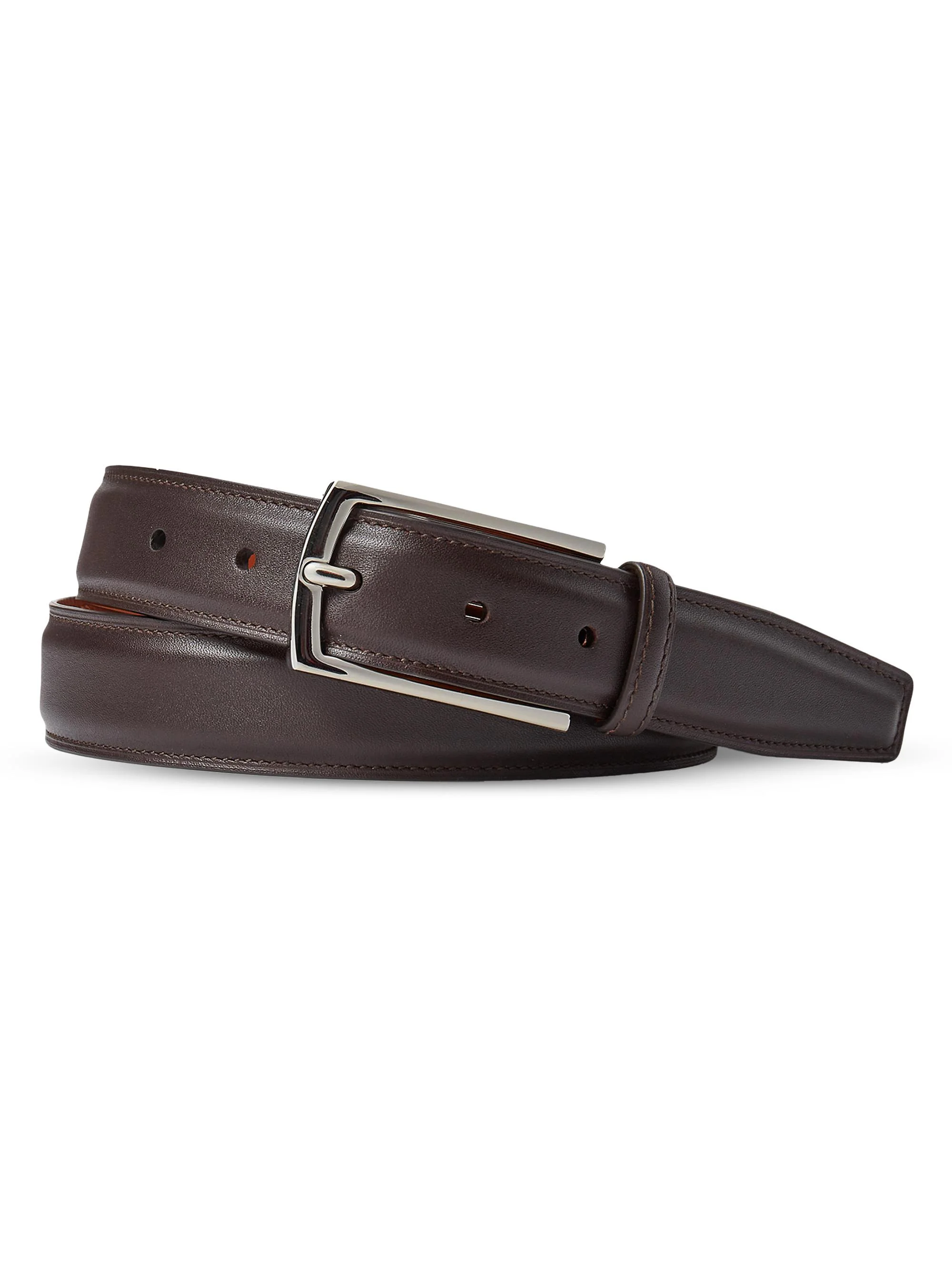 Men's Leather Belt - Dark Brown - 1