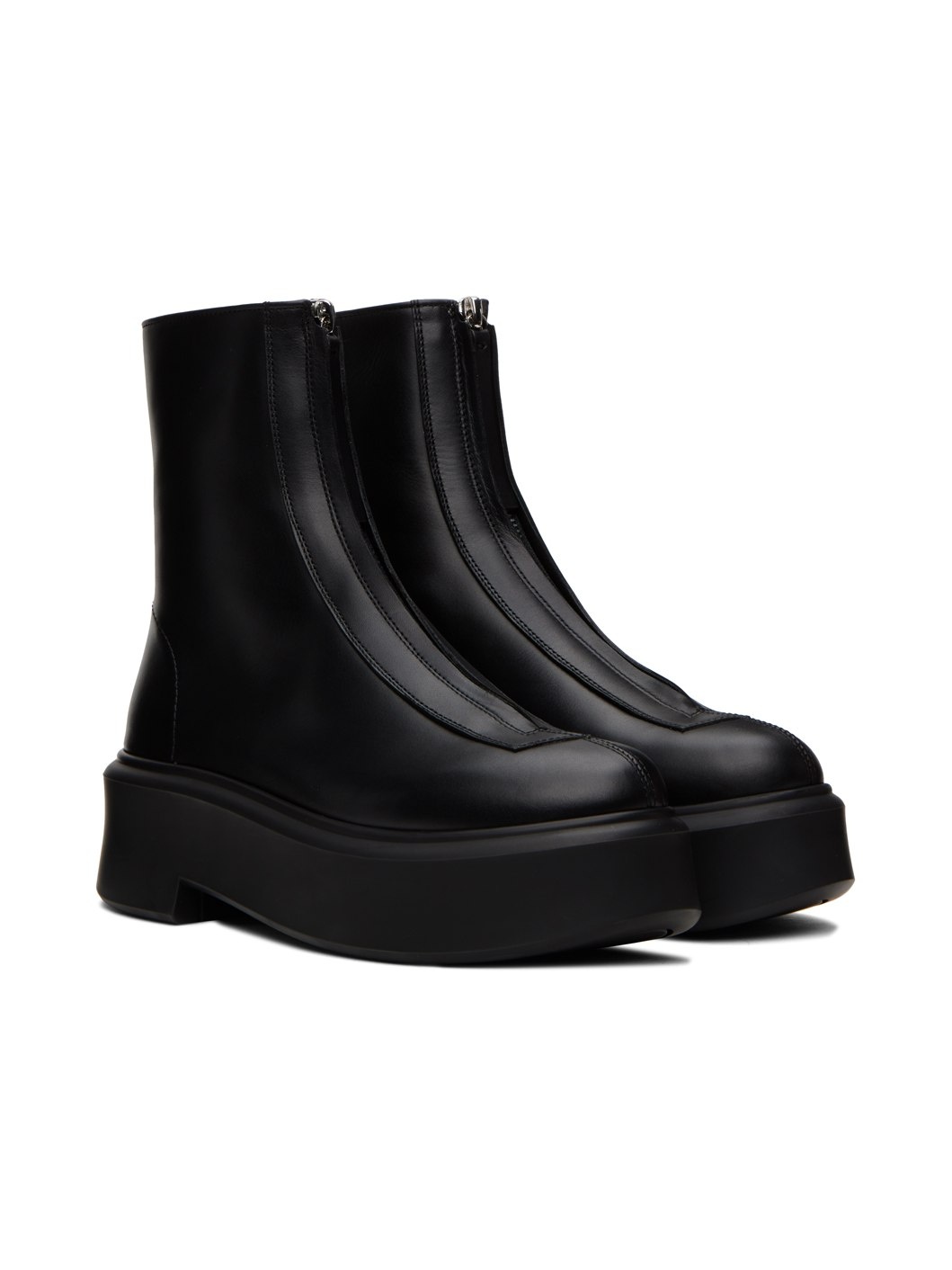 Black Zipped I Boots - 4