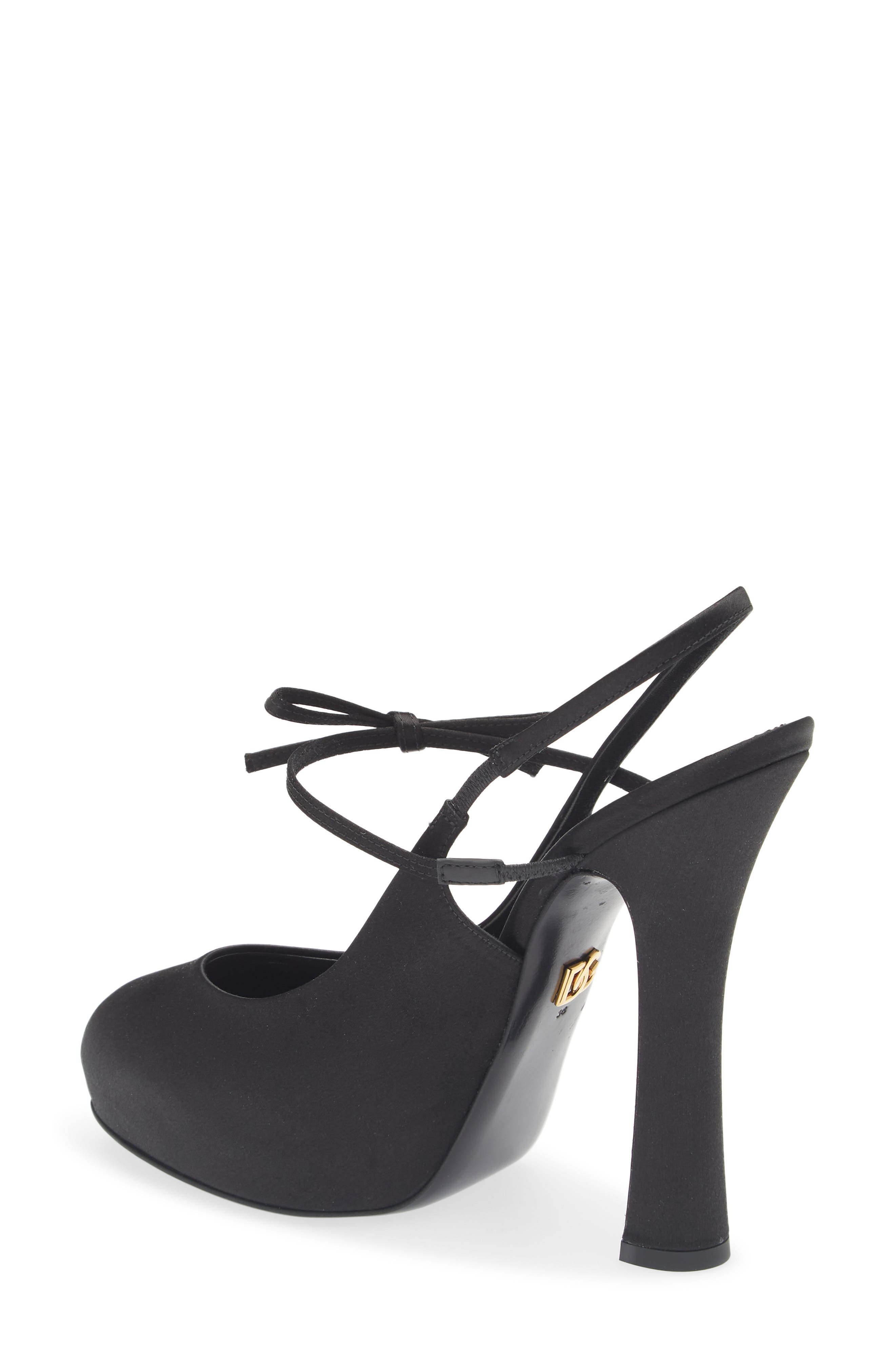 Dolce&Gabbana Vally Slingback Pump in 8B956 Nero/Nero at Nordstrom - 3