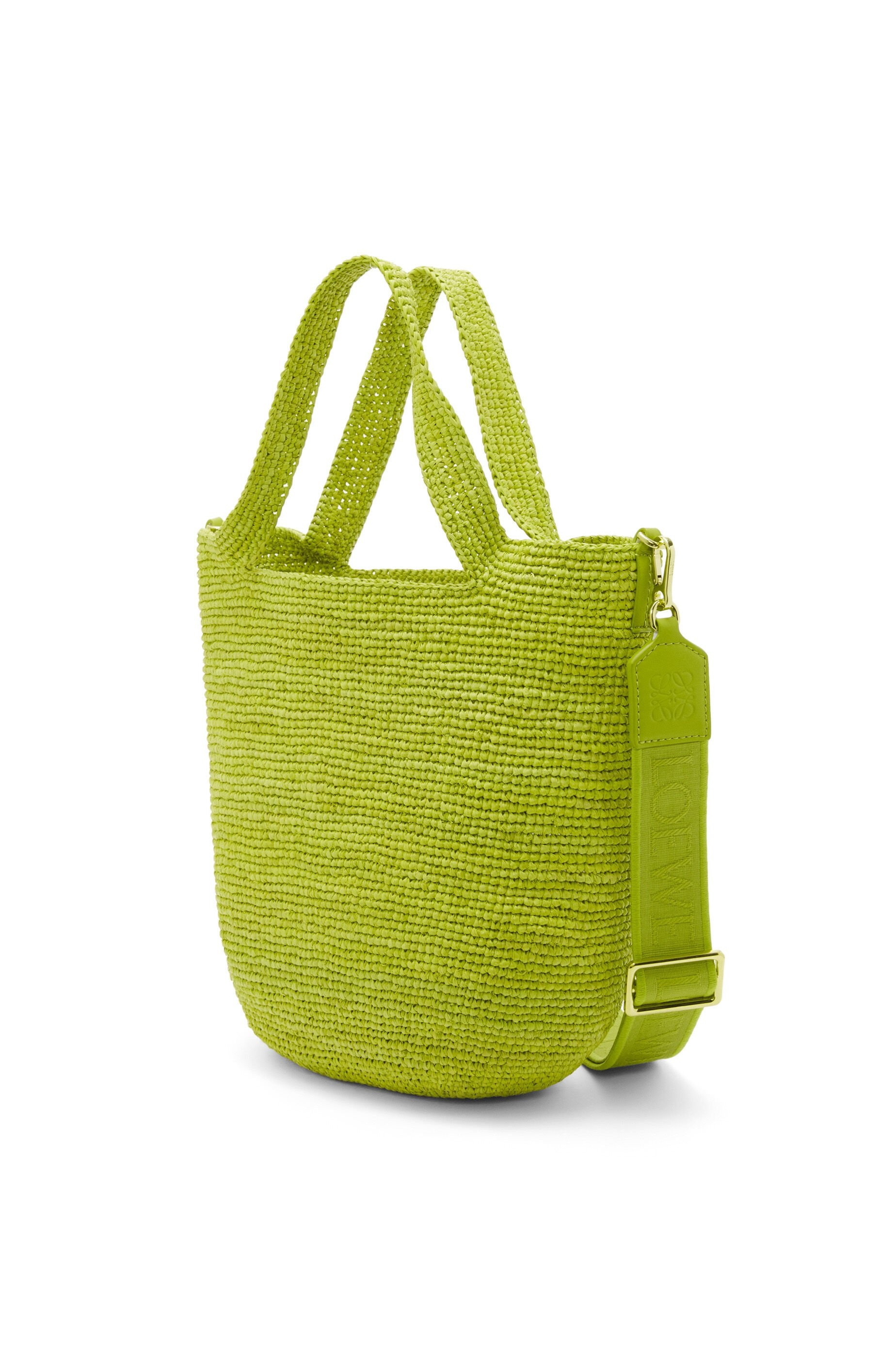 Mini Slit bag in raffia and calfskin - 4