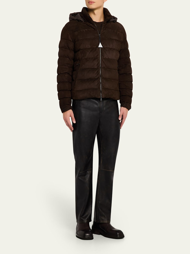 Moncler Men's Edit Suede Down Puffer Jacket outlook
