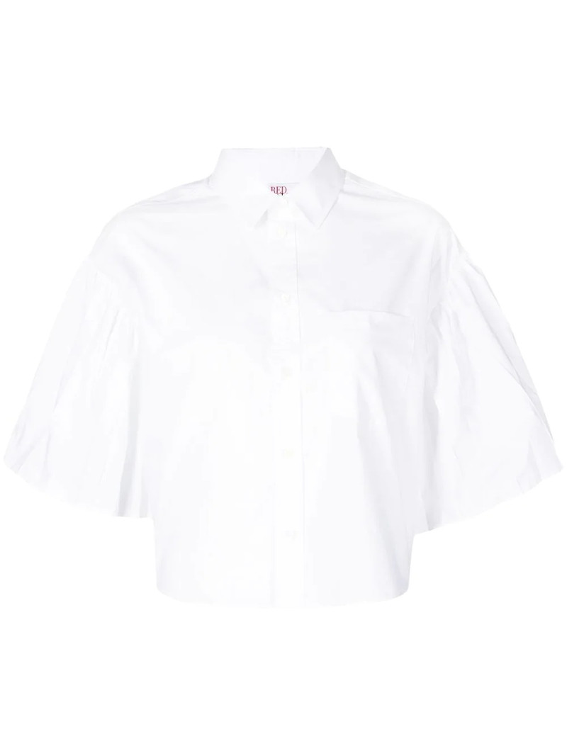 pleated-sleeve detail shirt 1