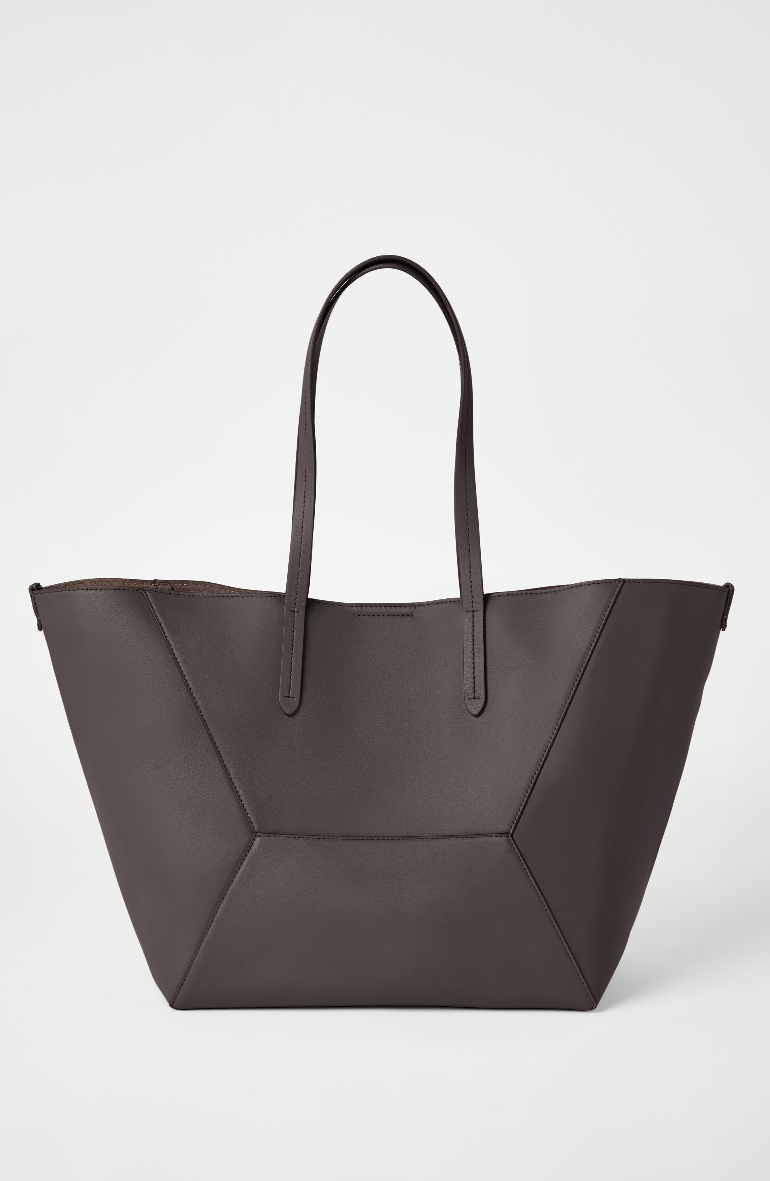Brunello Cucinelli Calfskin BC Duo bag in Pine Cone Brown at Nordstrom - 3