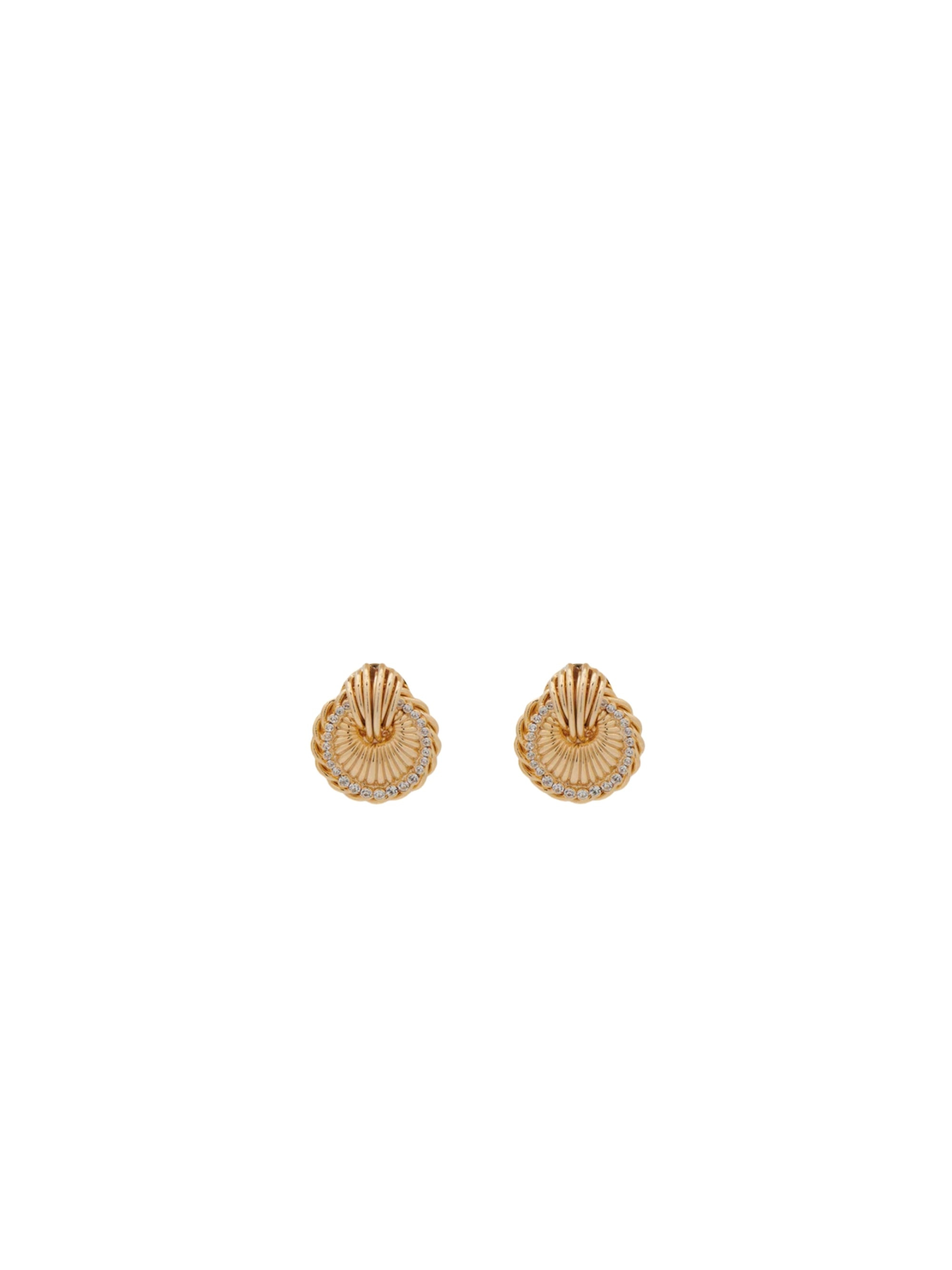 SHELL EARRINGS WITH CRYSTALS - 1