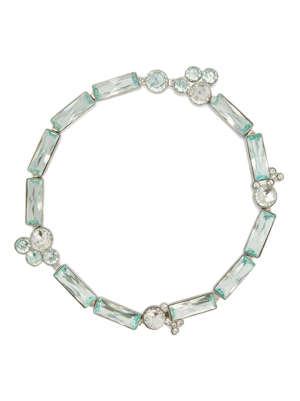 rhinestone-embellished necklace - 1