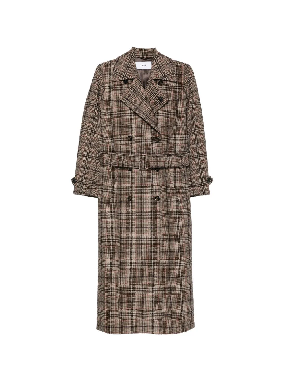 Prince of Wales check double-breasted coat - 1