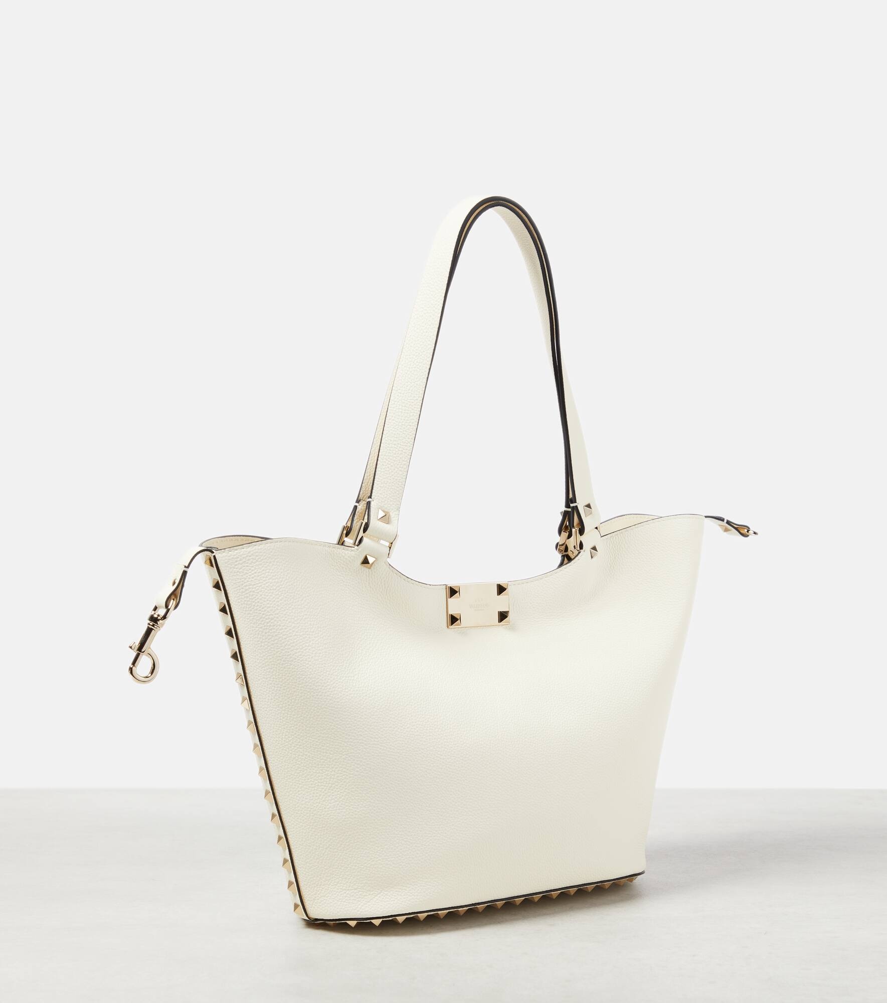 Rockstud Small leather tote bag - 4