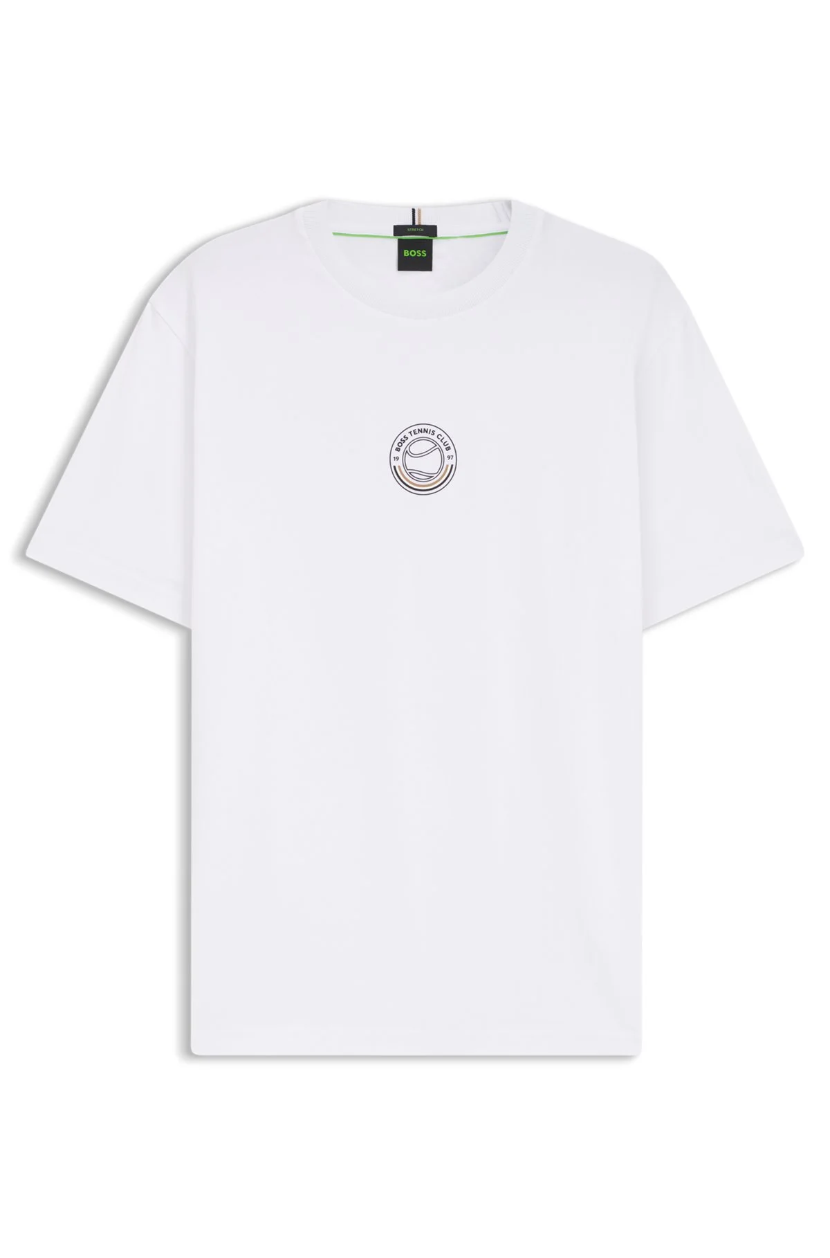 STRETCH-COTTON T-SHIRT WITH TENNIS ARTWORK - 1