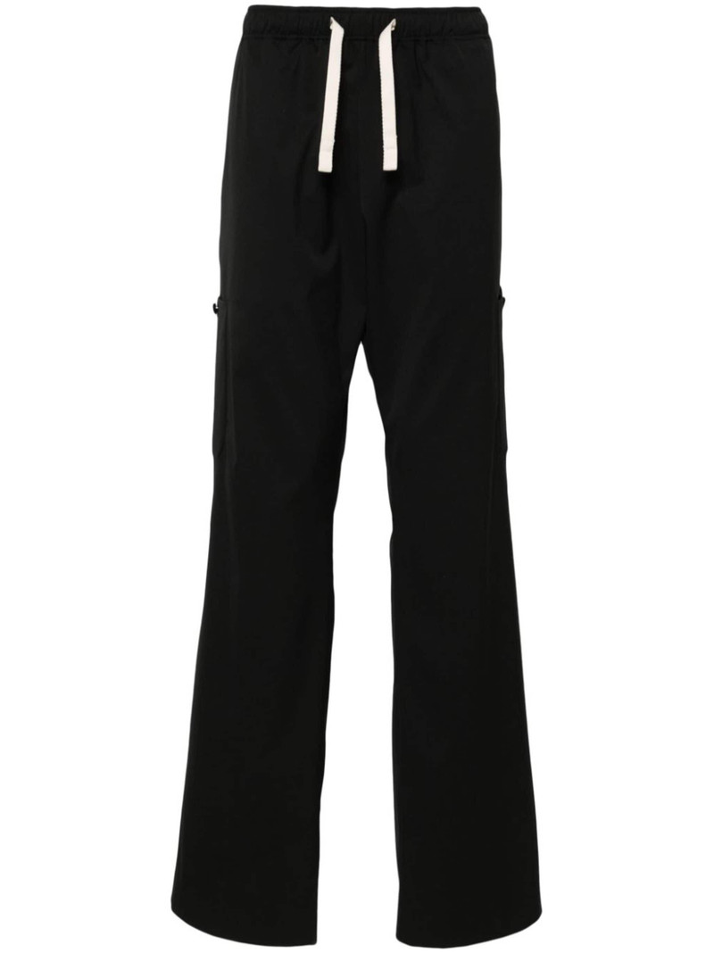 drawstring-waist wide-leg trousers - 1