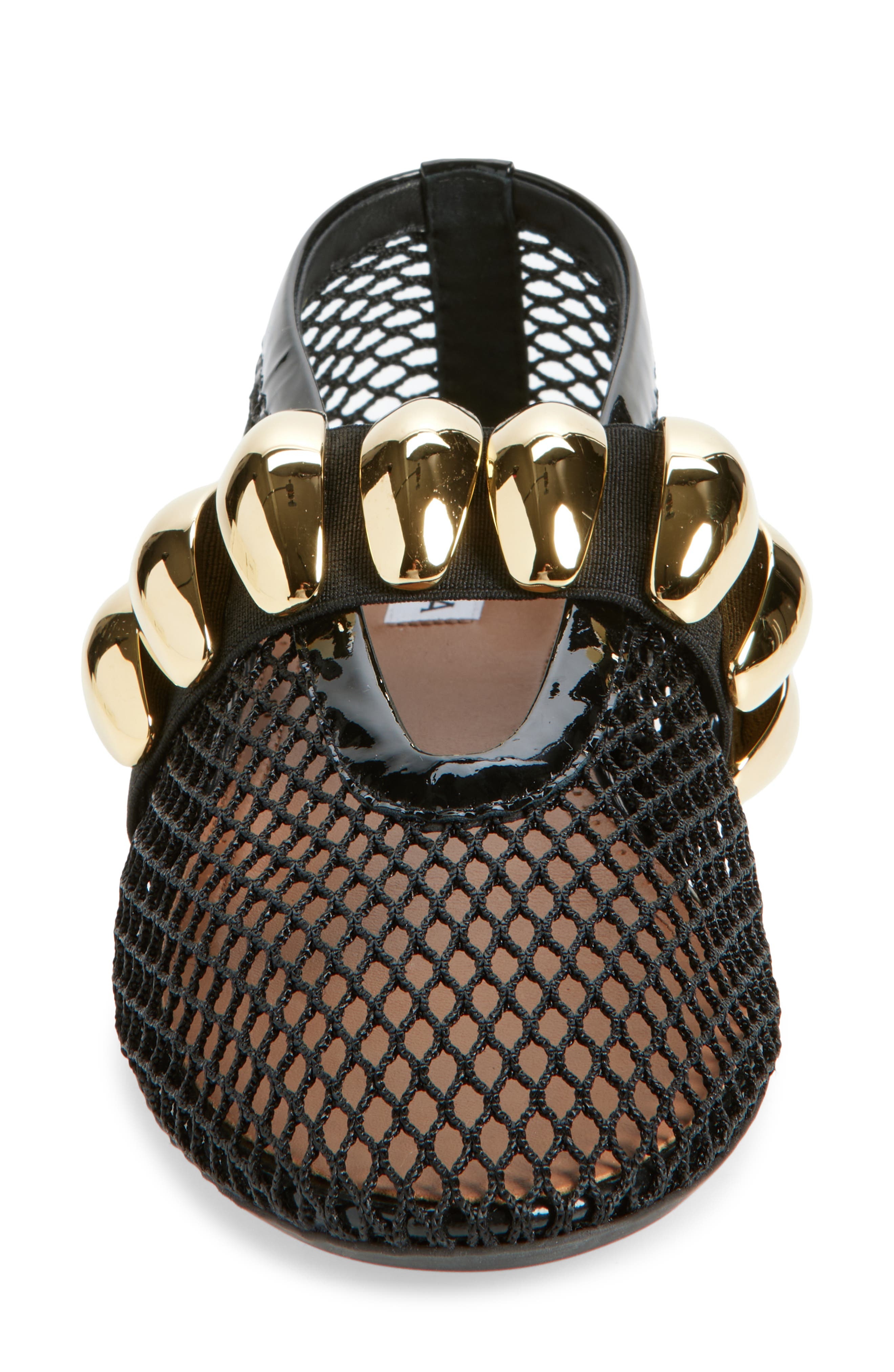 Alaïa Mesh Ballet Flat in Noir at Nordstrom - 4