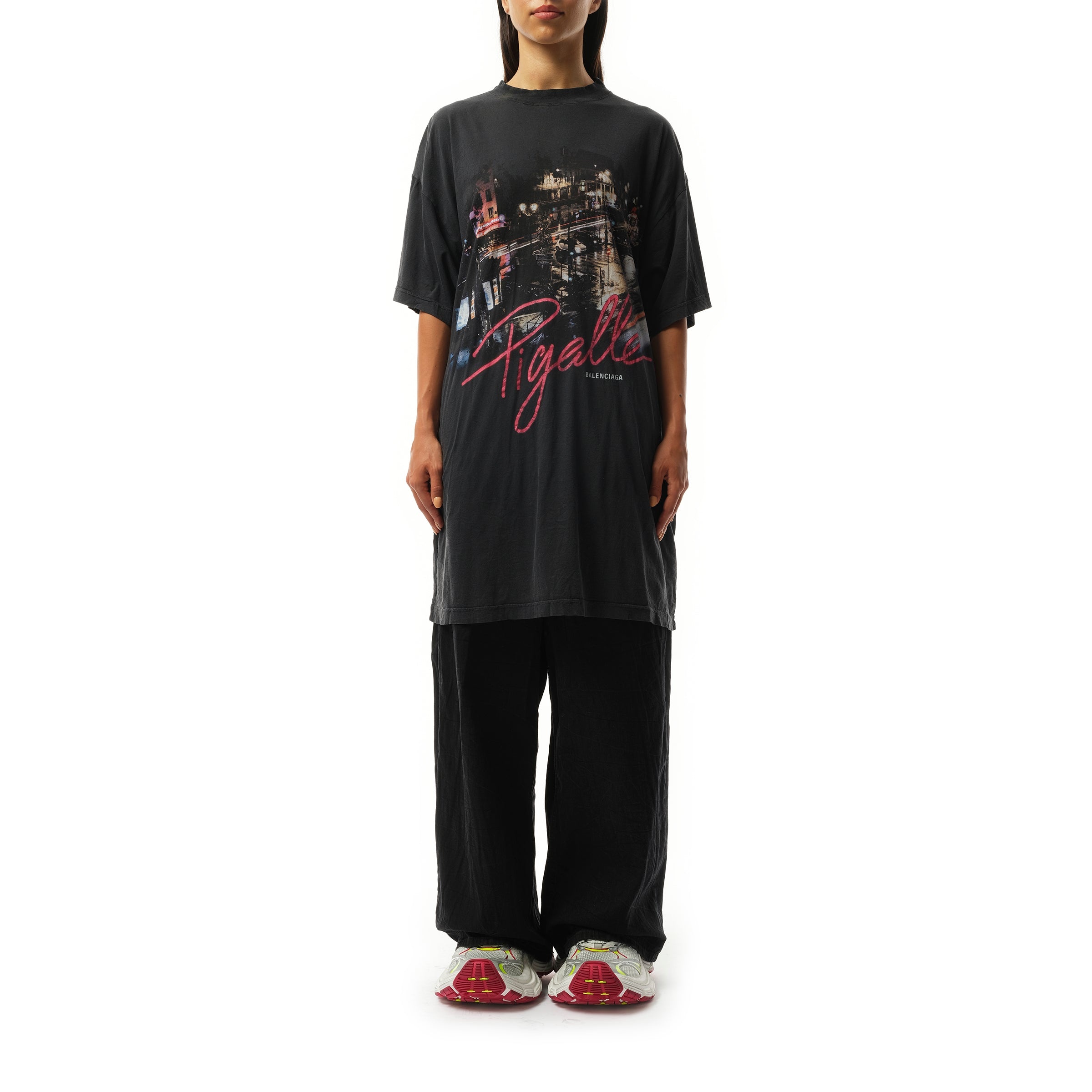 Pigalle Oversized T-Shirt in Faded Washed Black - 4