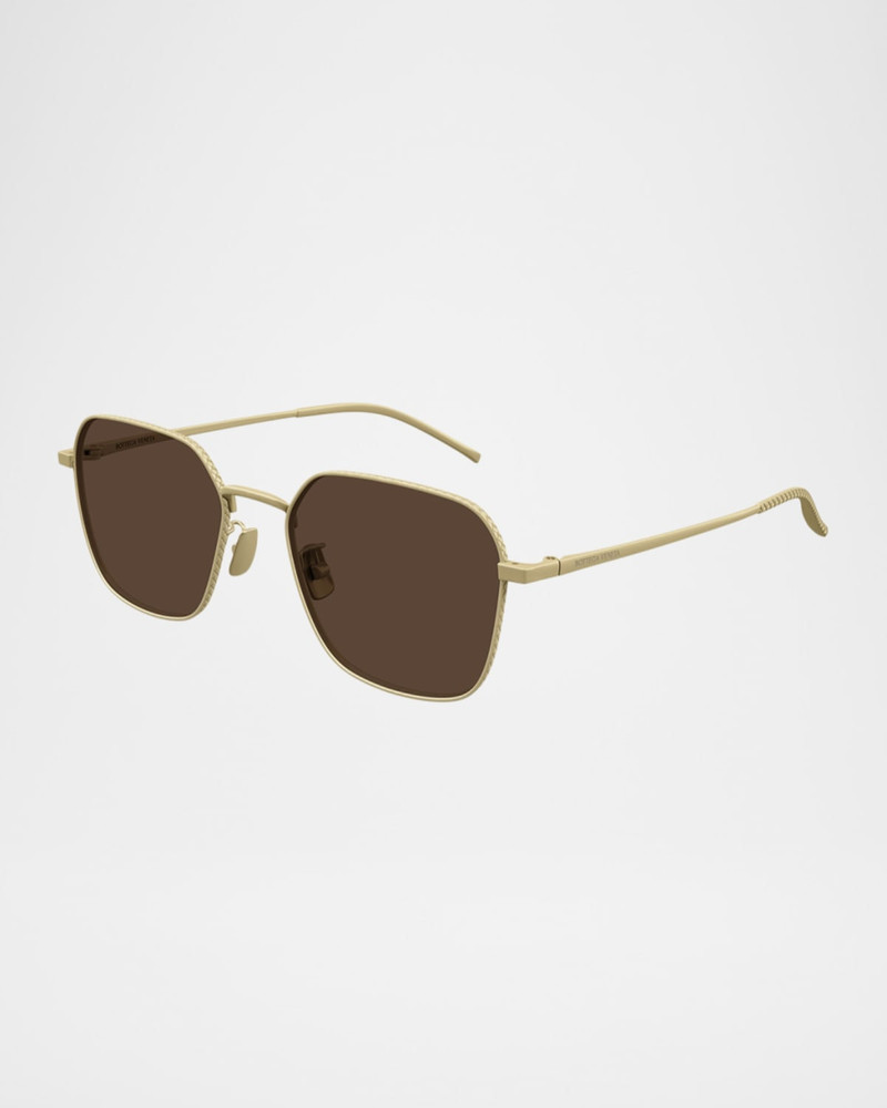 Bottega Veneta Men's Bv1422sa-001 Metal Aviator Sunglasses outlook