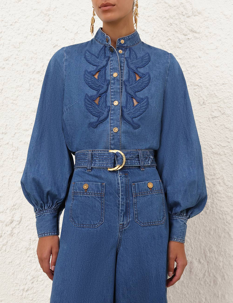 Zimmermann DENIM APPLIQUE SHIRT outlook