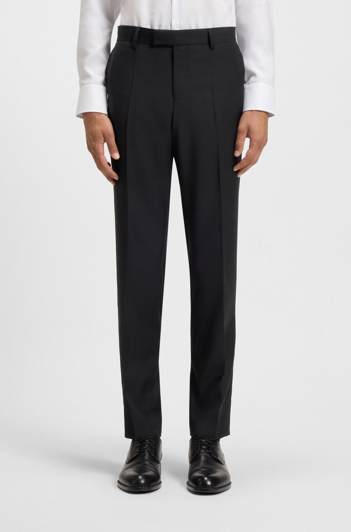 SLIM-FIT TWO-PIECE SUIT IN PINSTRIPE VIRGIN WOOL - 6