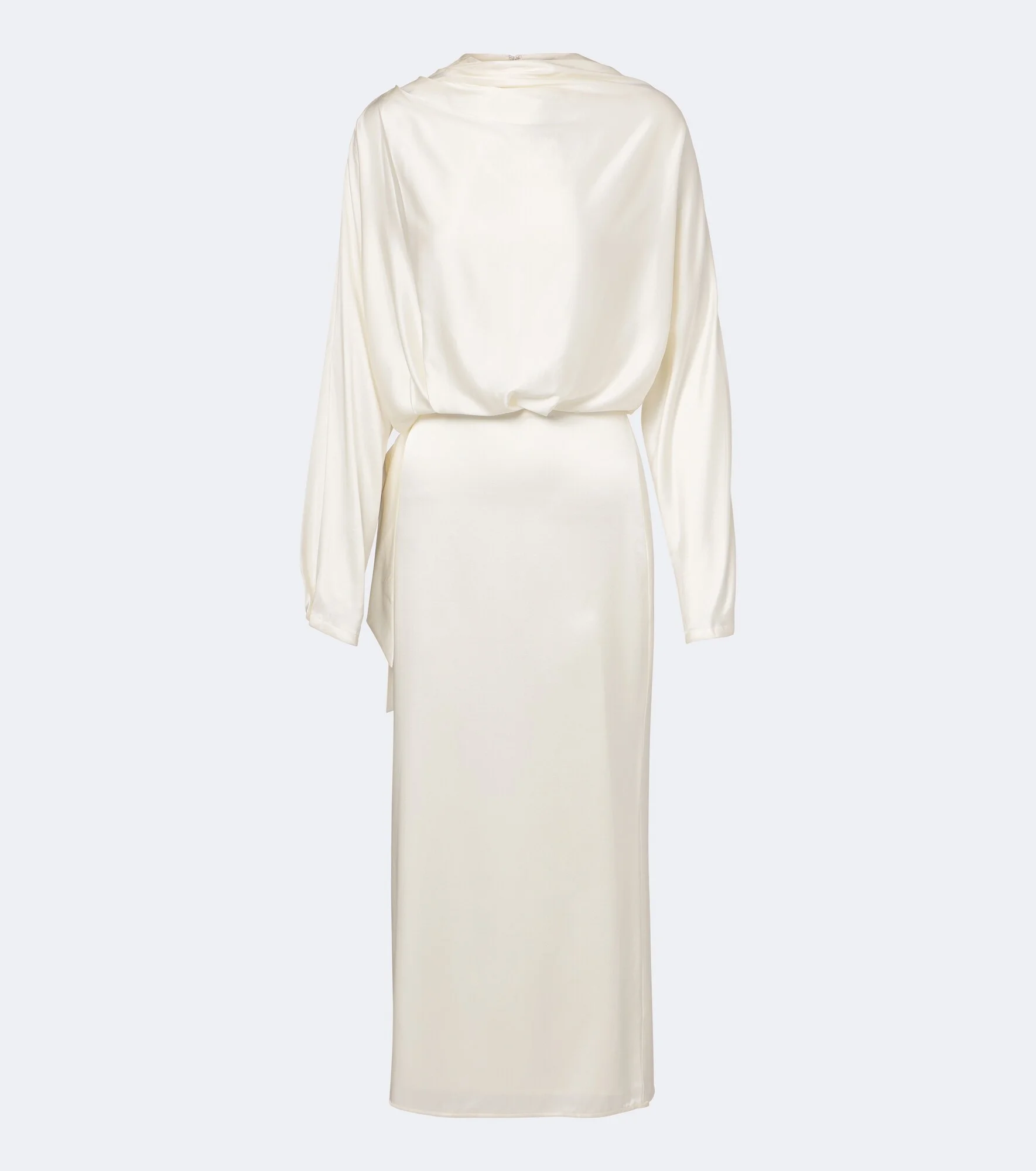 Phoebe draped silk-blend midi dress - 1