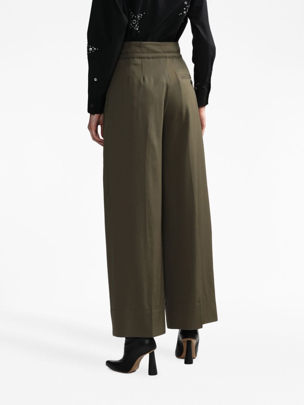 high-waisted straight-leg trousers - 4