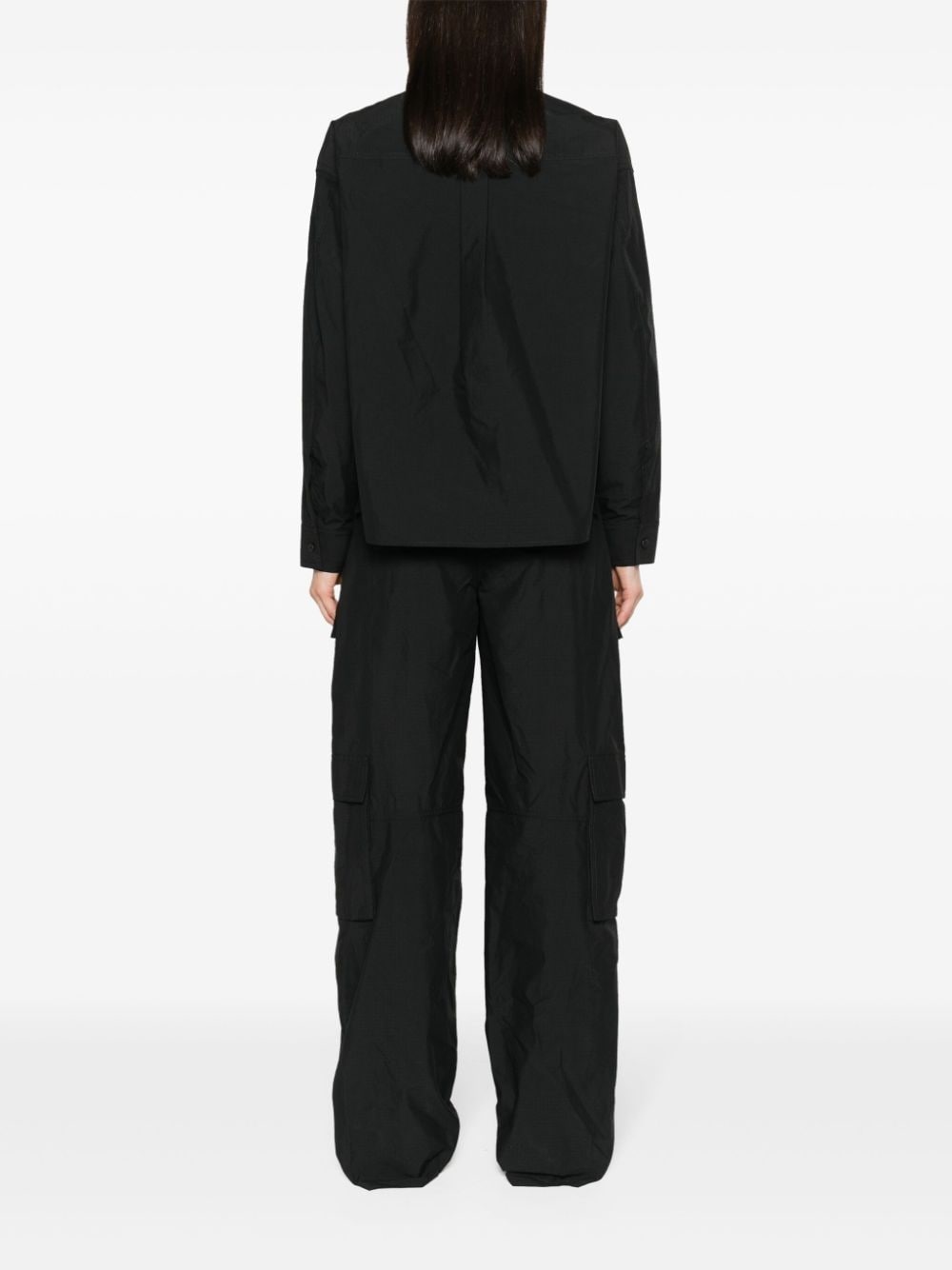 button-up ripstop cargo jumpsuit - 4