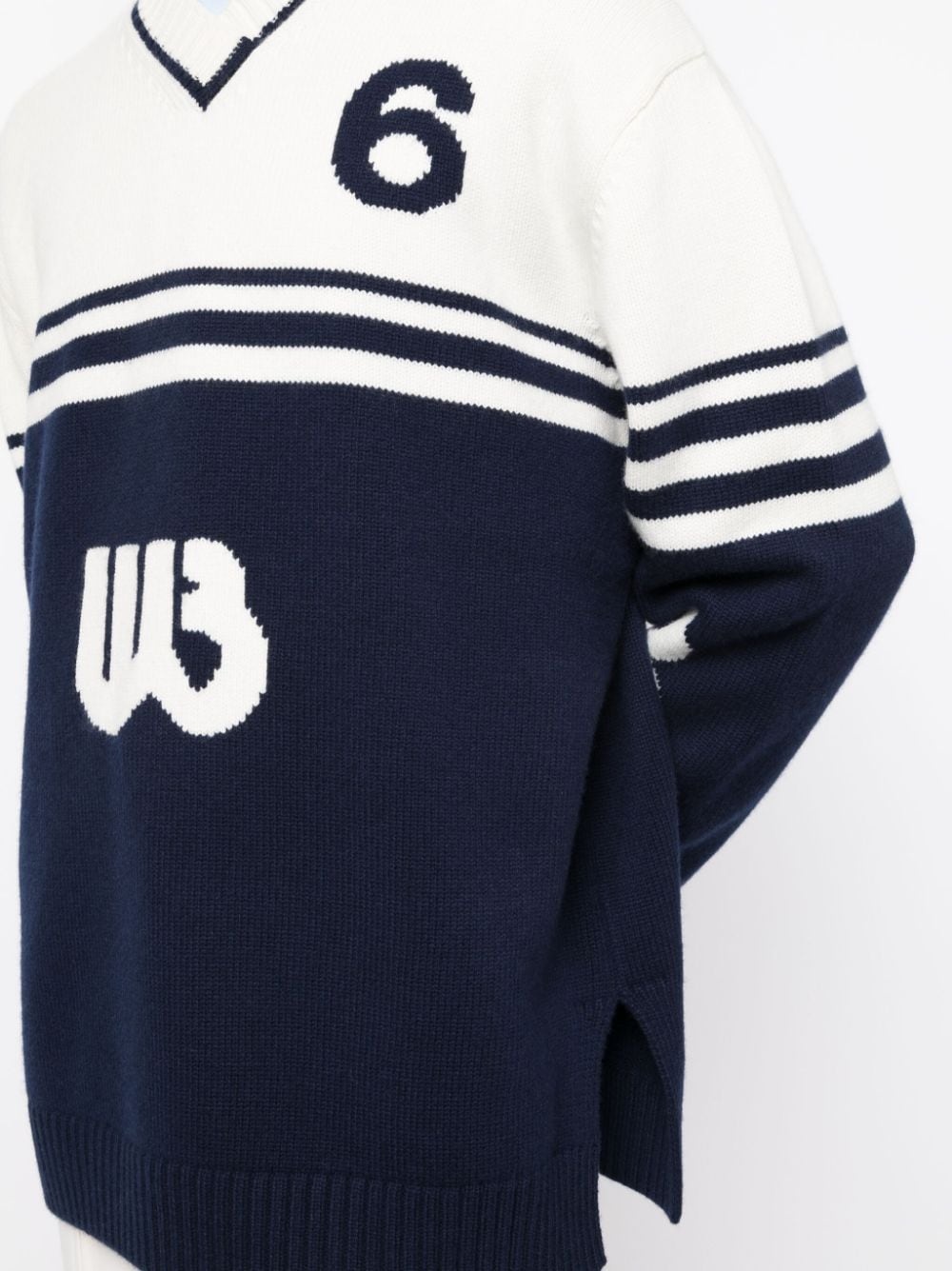 two-tone intarsia-knit jumper - 5