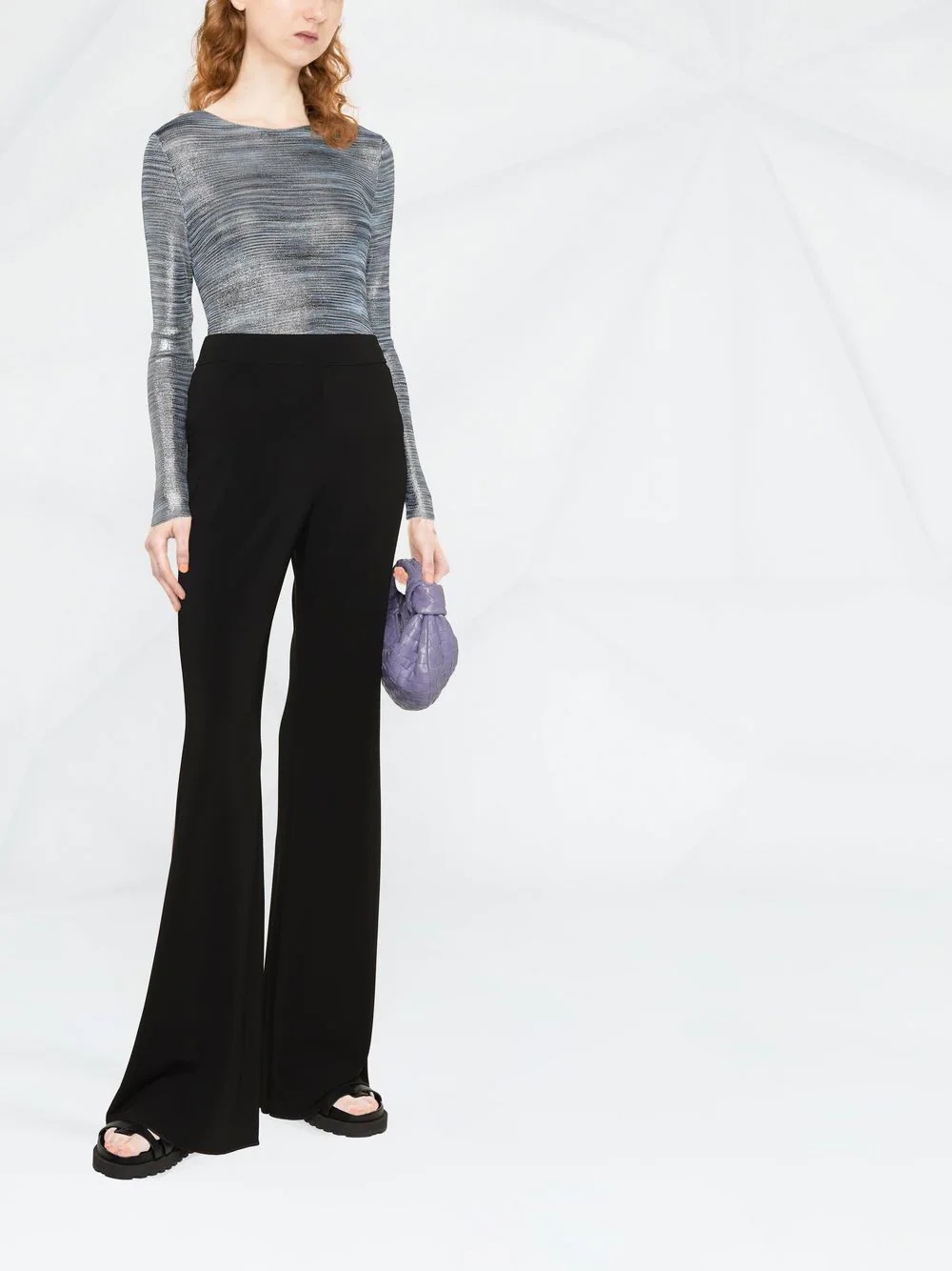 long-sleeve knitted top - 2