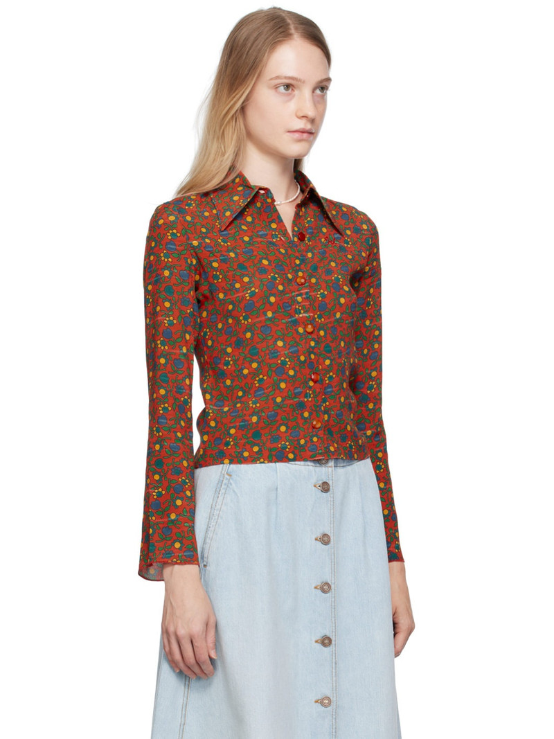 Red Floral Blouse 2