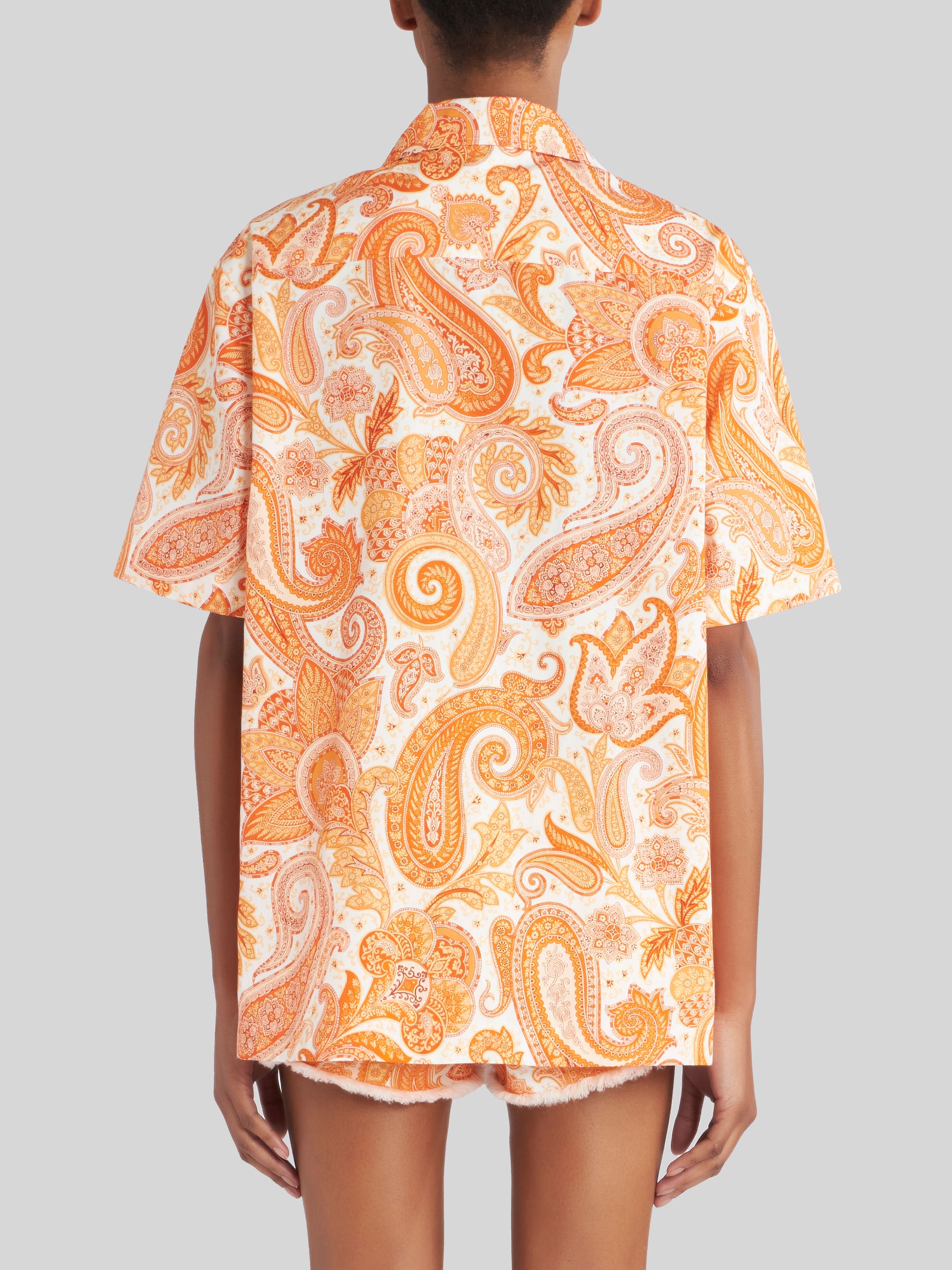 SHORT-SLEEVED LIQUID PAISLEY BEACH SHIRT - 4