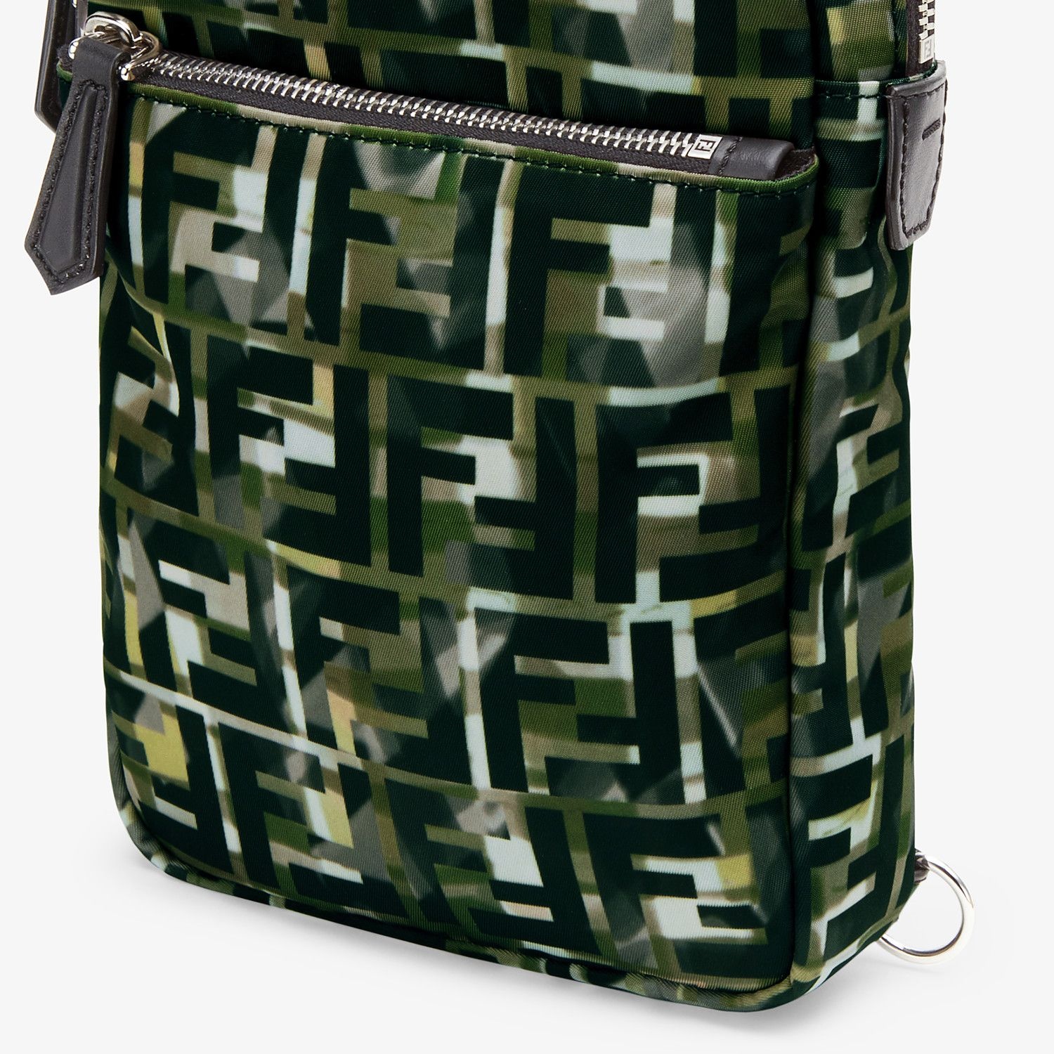 One-shoulder backpack in multicolor nylon - 5